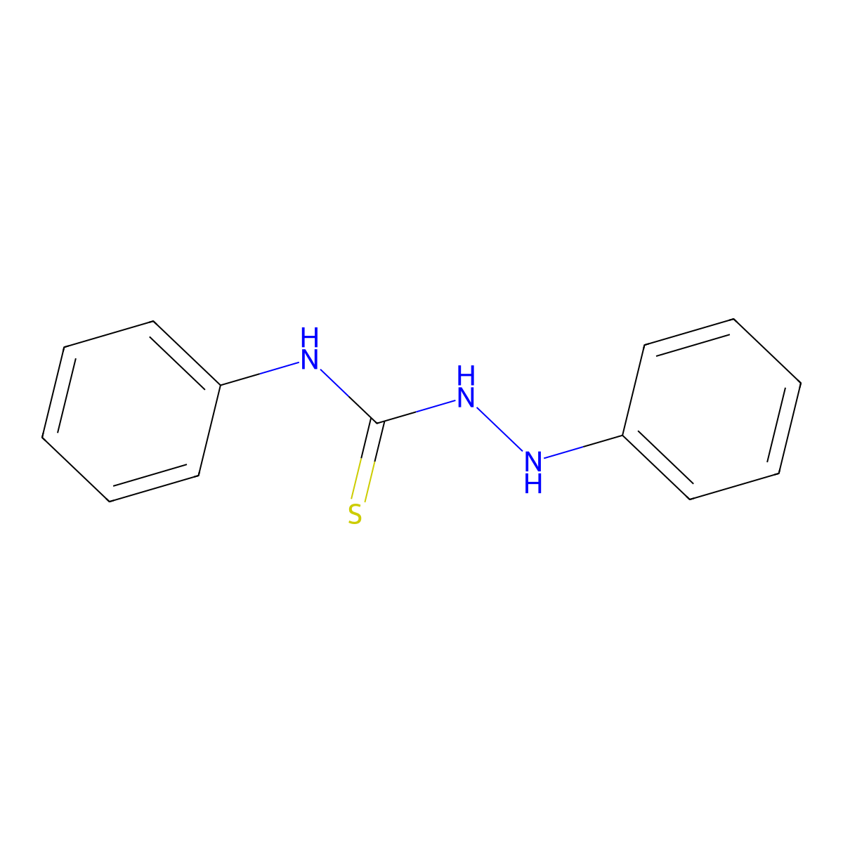 N,2-Diphenylhydrazinecarbothioamide molecular structure, CAS 1768-59-8