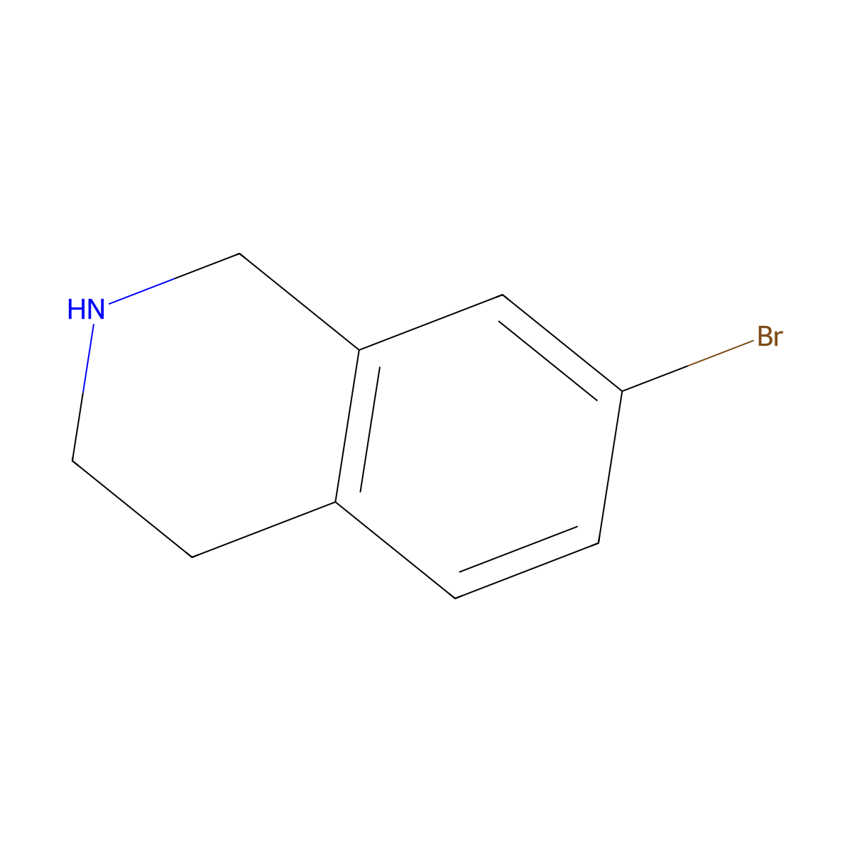7-Bromo-1,2,3,4-tetrahydroisoquinoline molecular structure, CAS 17680-55-6