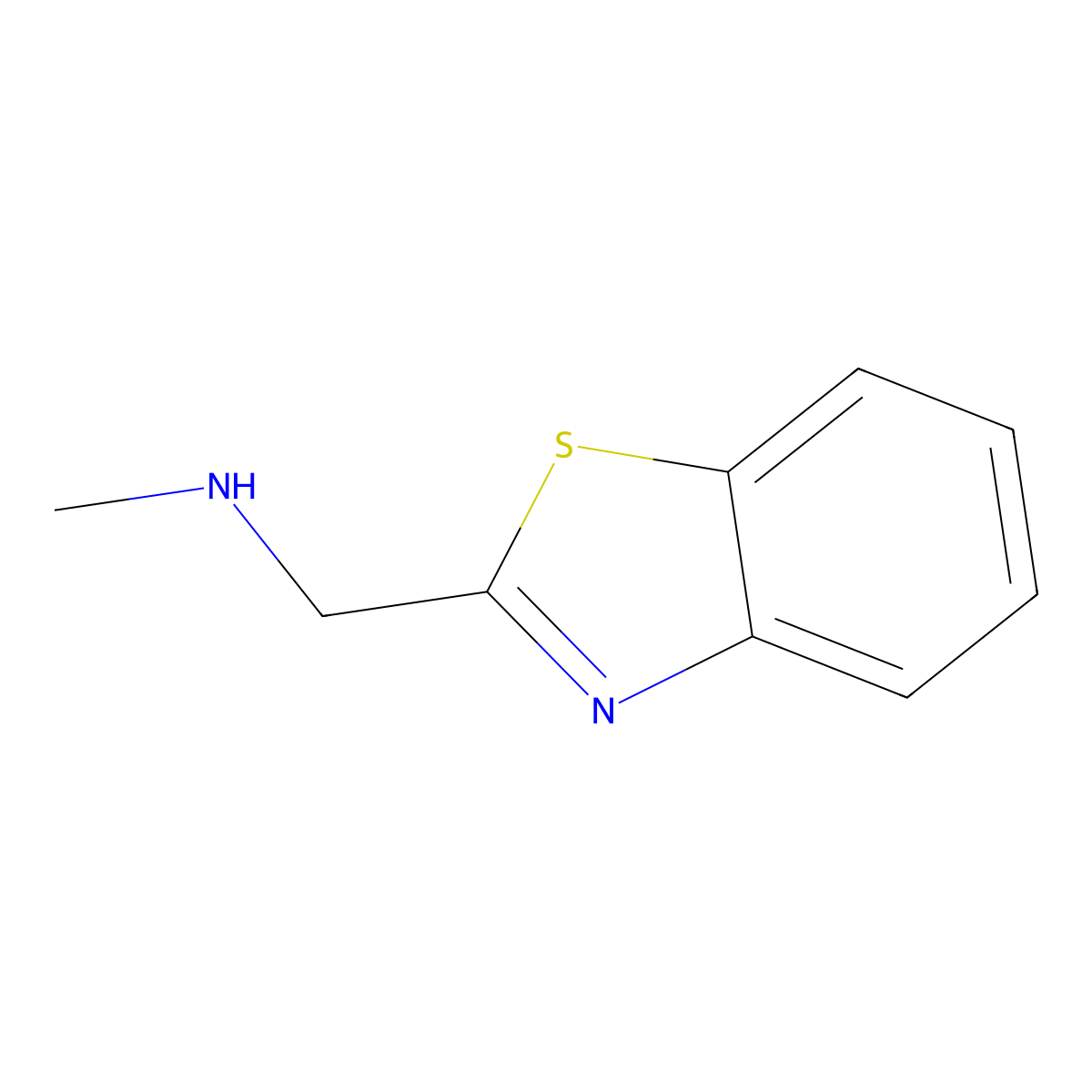 (1,3-Benzothiazol-2-ylmethyl)(methyl)amine molecular structure, CAS 17681-30-0