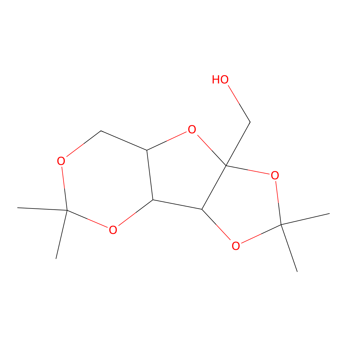 Diacetone L-sorbose molecular structure, CAS 17682-70-1