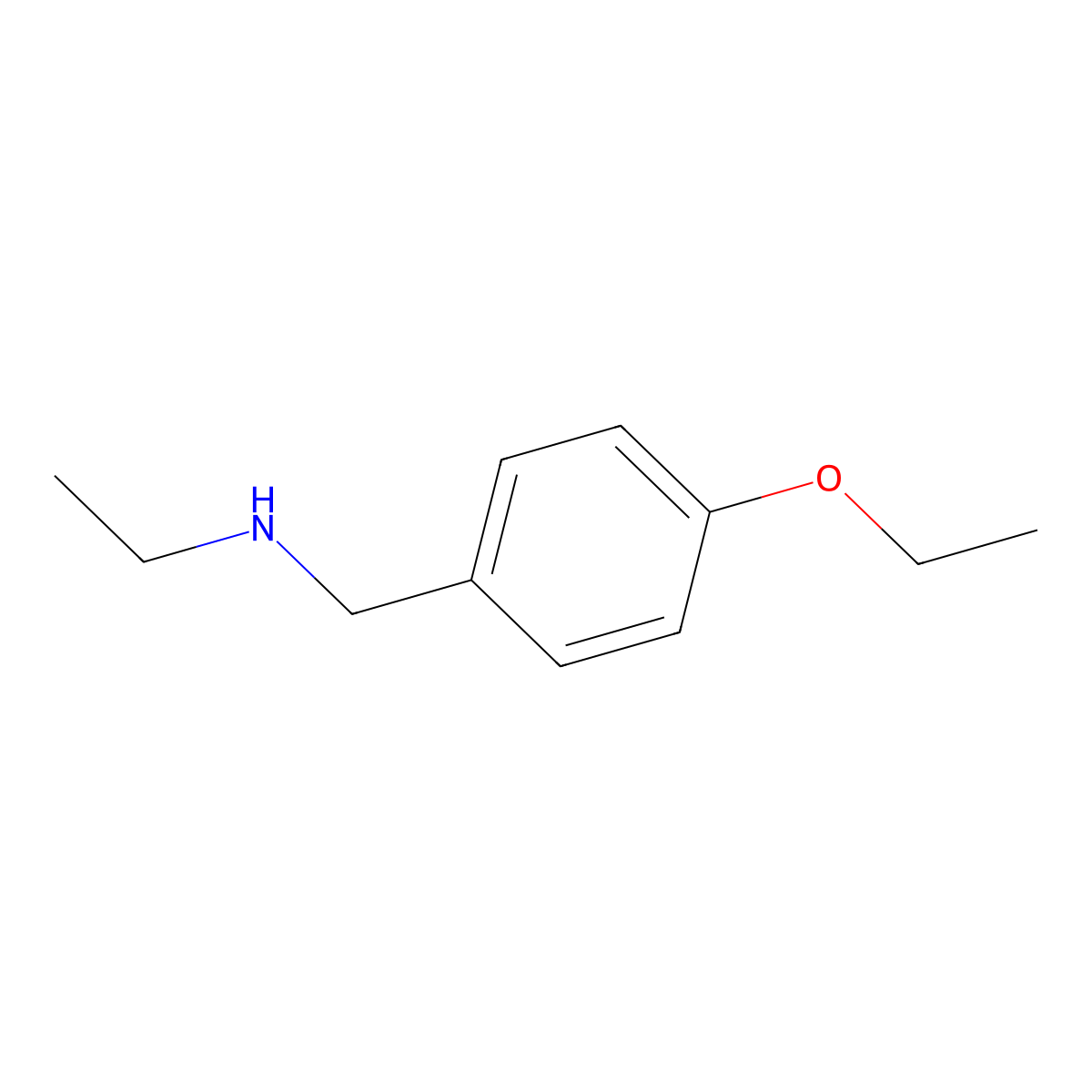 N-(4-ethoxybenzyl)ethanamine molecular structure, CAS 17683-57-7
