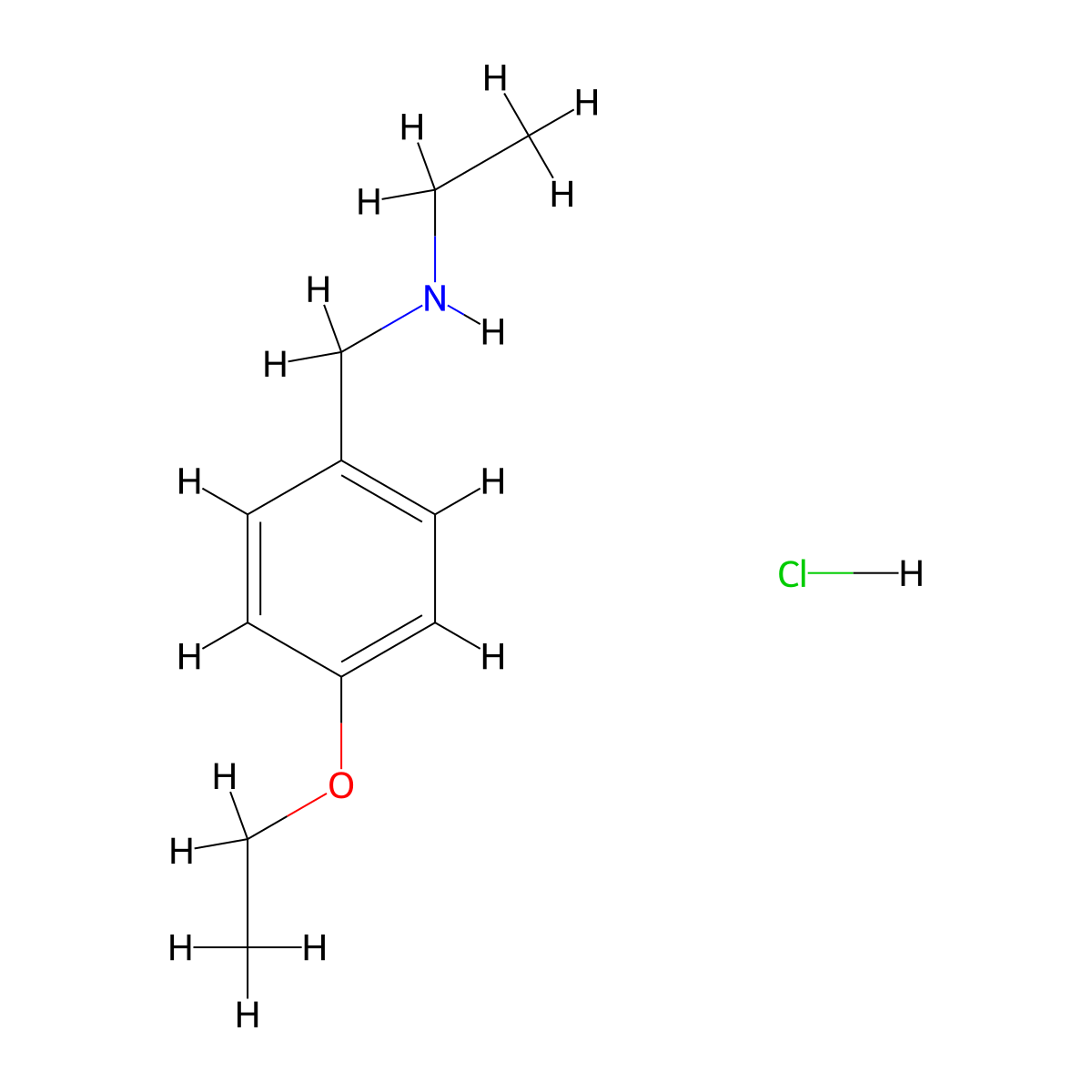 N-(4-Ethoxybenzyl)ethanamine hydrochloride molecular structure, CAS 17683-87-3