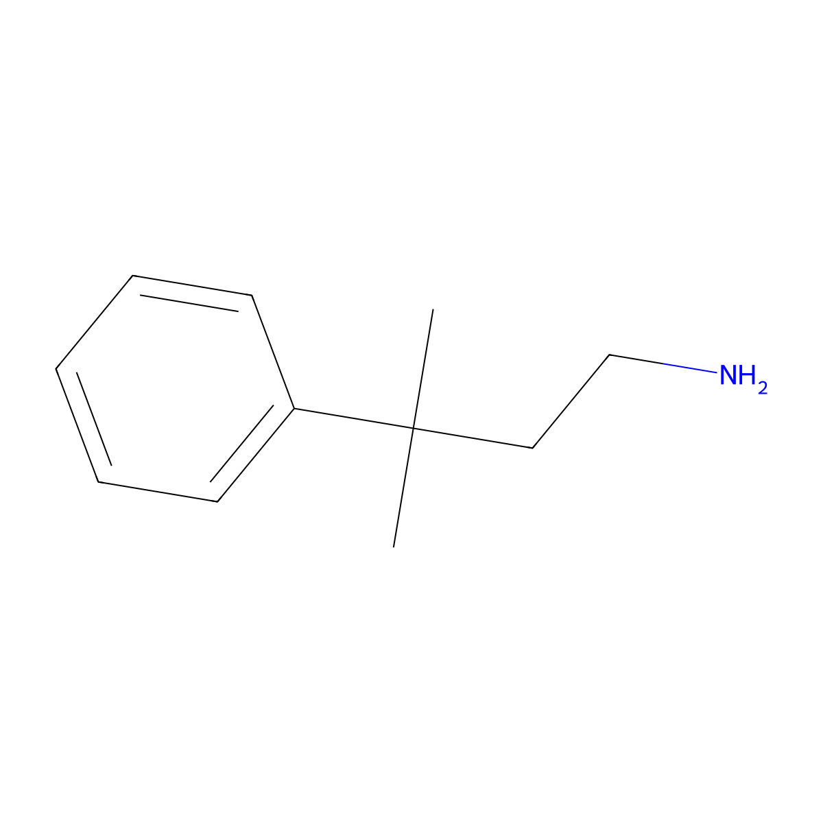 3-Methyl-3-phenylbutan-1-amine molecular structure, CAS 17684-34-3