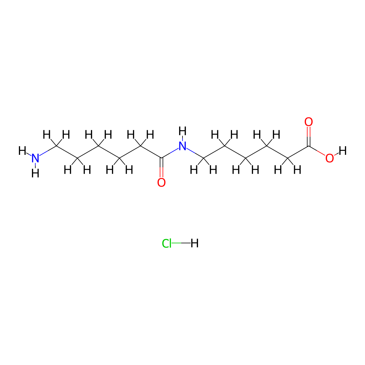 6-(6-Aminohexanamido)hexanoic acid hydrochloride molecular structure, CAS 176844-23-8