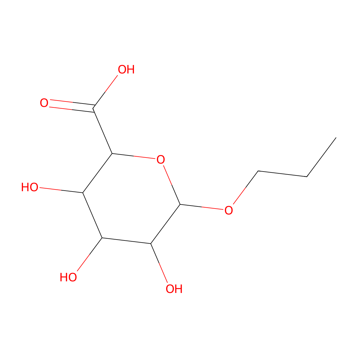 Propyl beta-d-glucuronide molecular structure, CAS 17685-07-3