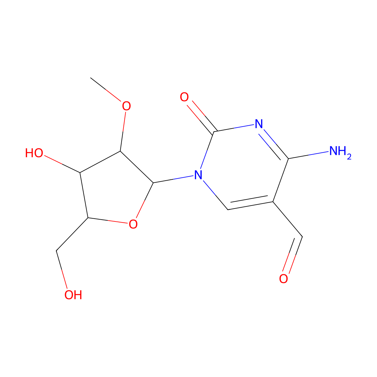 5-Formyl-2'-o-methylcytidine molecular structure, CAS 176858-79-0