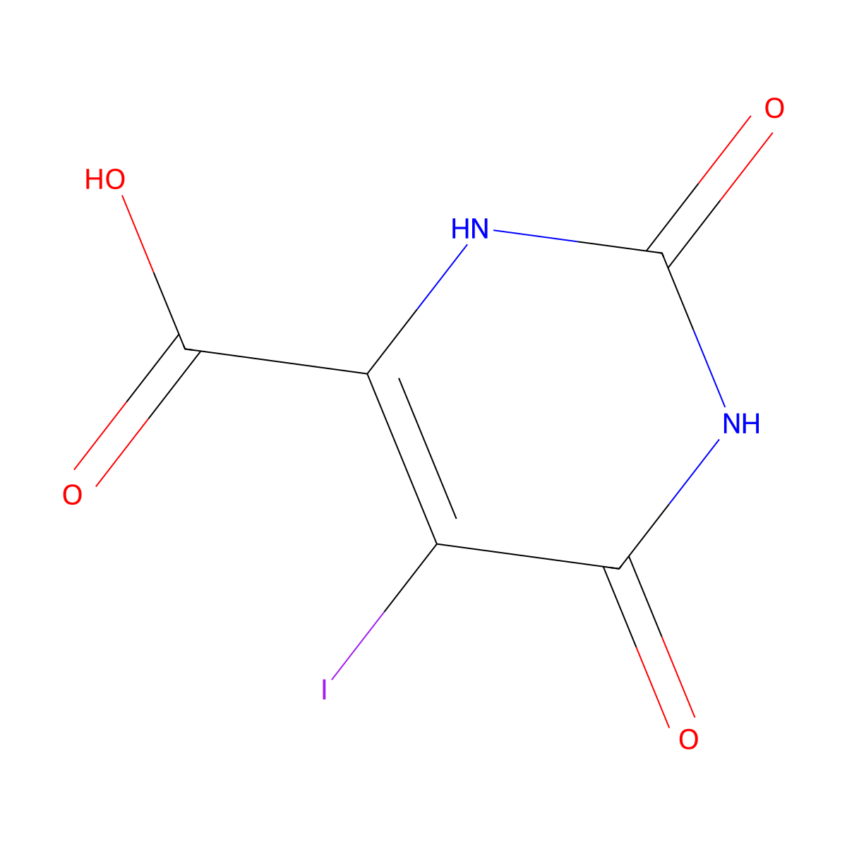 5-Iodoorotic acid molecular structure, CAS 17687-22-8