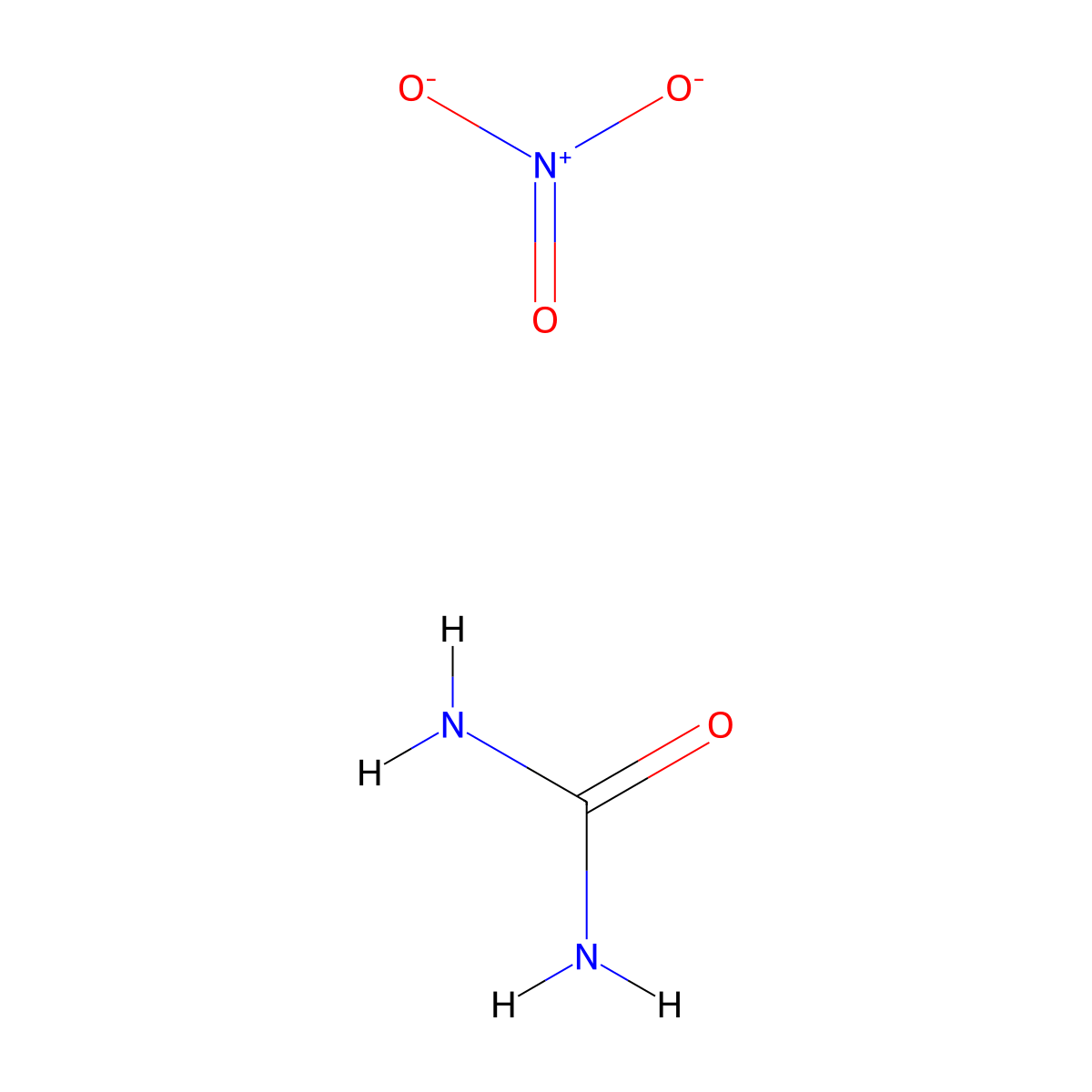 Urea, nitrate (1:?) molecular structure, CAS 17687-37-5