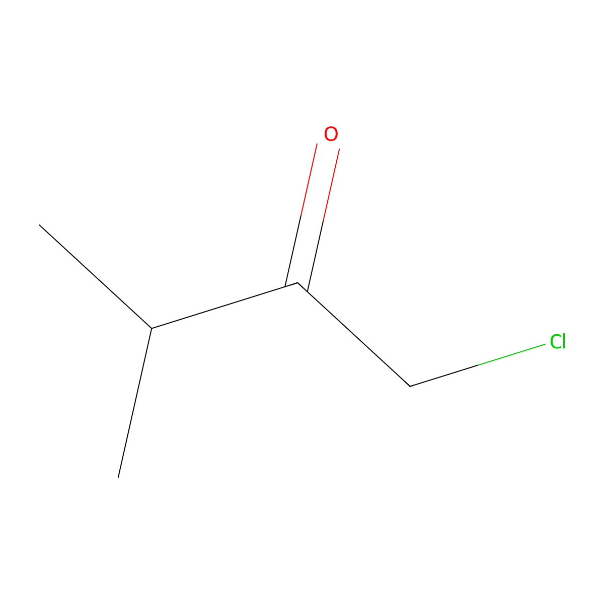 1-Chloro-3-methylbutan-2-one molecular structure, CAS 17687-63-7