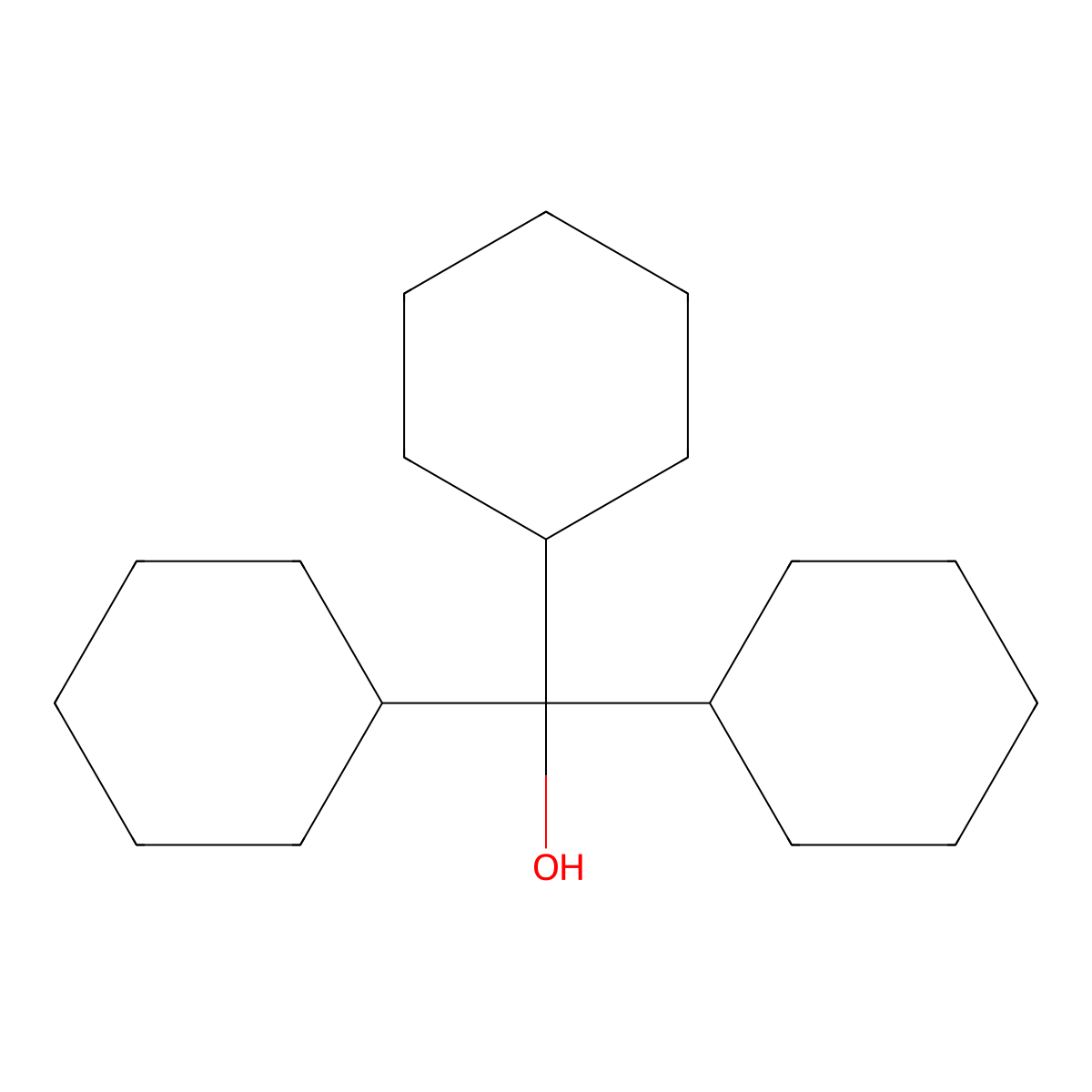 Tricyclohexylmethanol molecular structure, CAS 17687-74-0