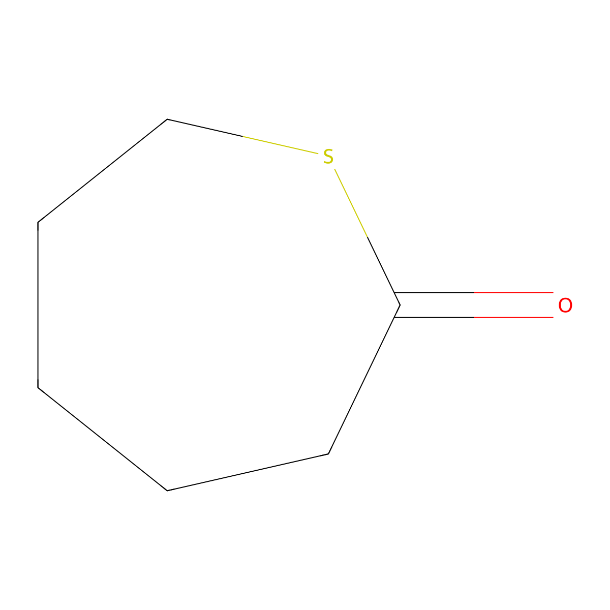 2-Thiepanone molecular structure, CAS 17689-16-6