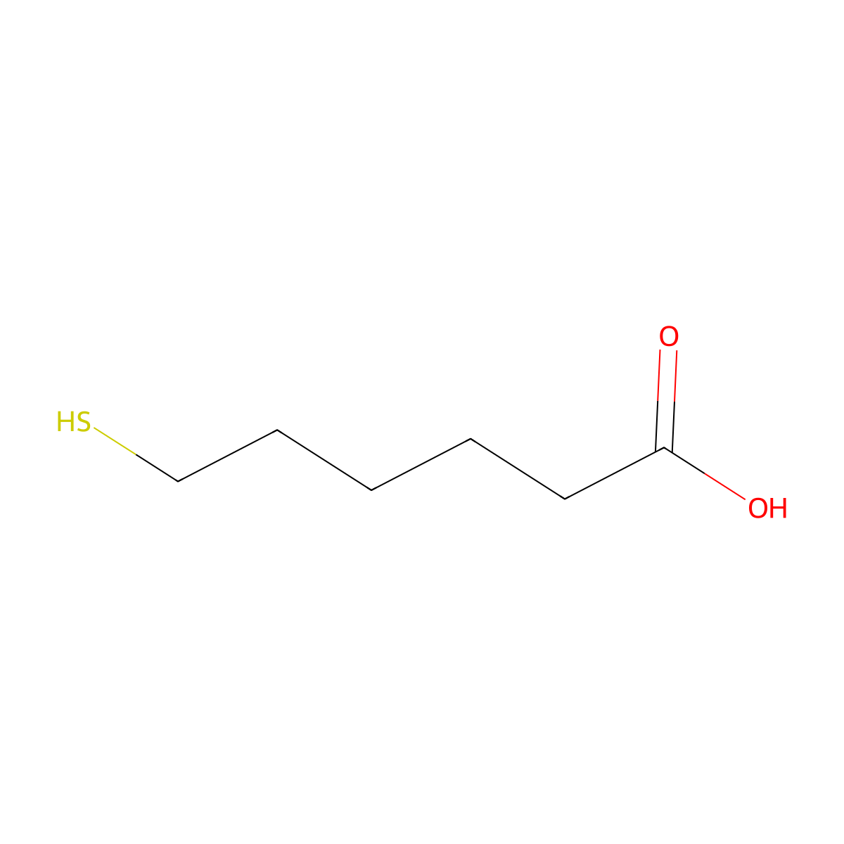 6-Sulfanylhexanoic acid molecular structure, CAS 17689-17-7