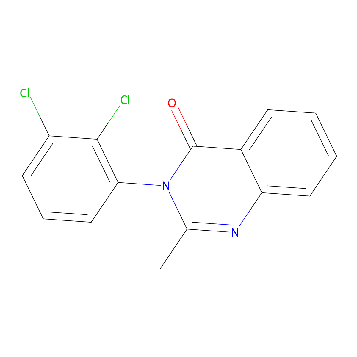 4(3H)-Quinazolinone, 3-(2,3-dichlorophenyl)-2-methyl- molecular structure, CAS 1769-20-6