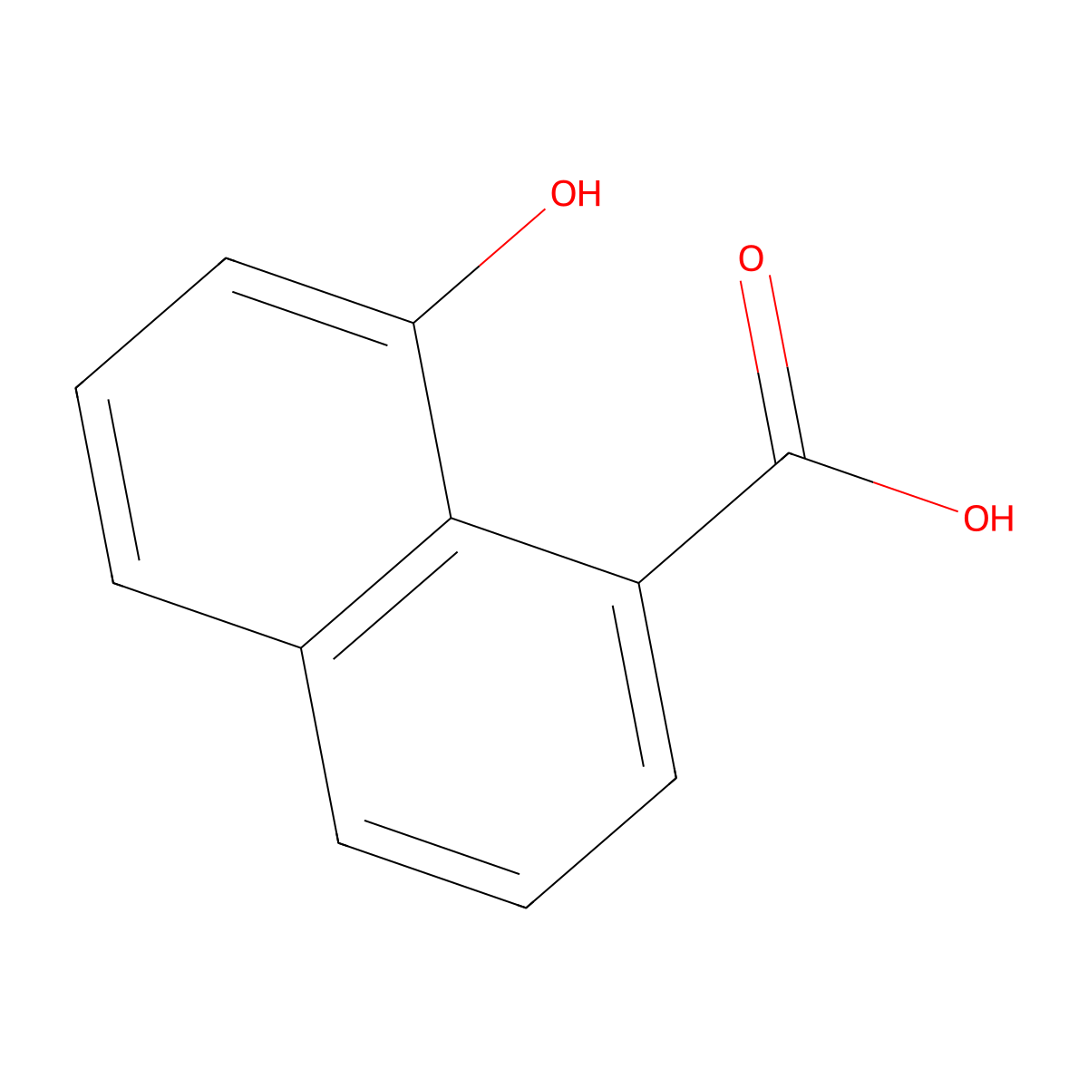 8-Hydroxynaphthalene-1-carboxylic acid molecular structure, CAS 1769-88-6