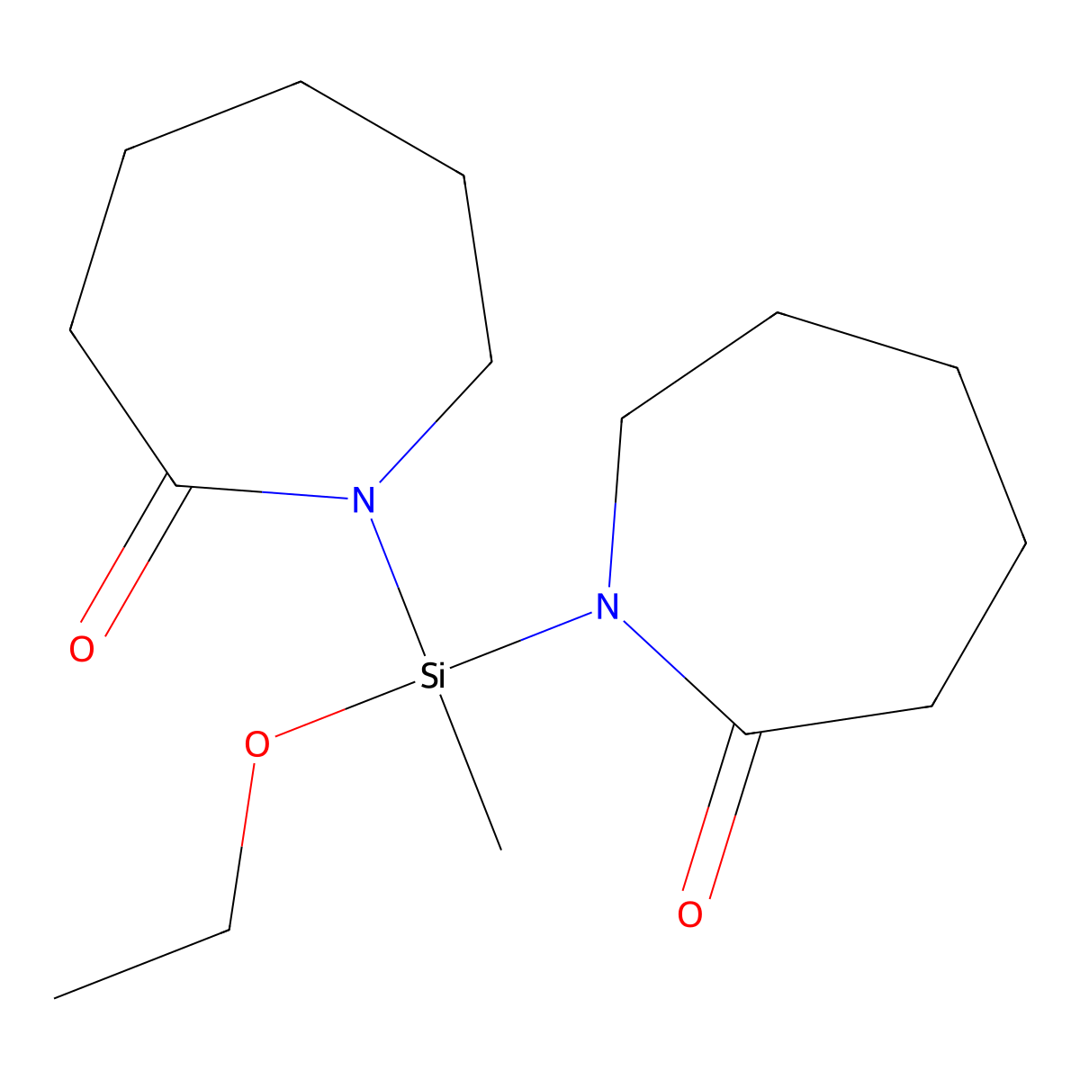 1,1'-(ethoxymethylsilylene)bis(hexahydro-2H-azepin-2-one) molecular structure, CAS 17690-26-5