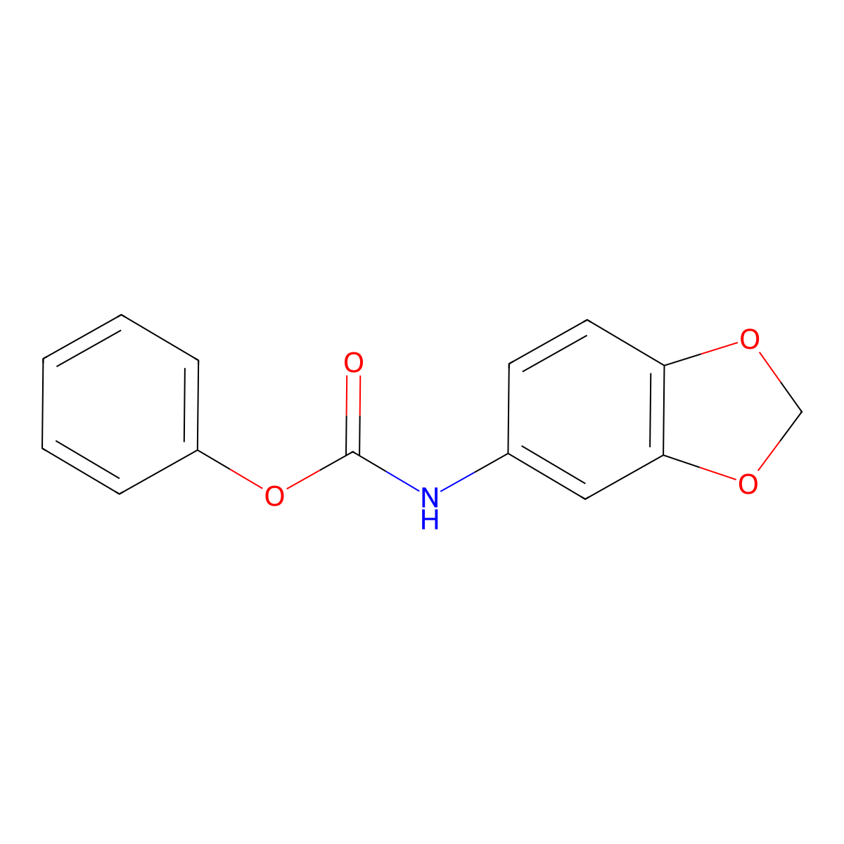 Phenyl 1,3-benzodioxol-5-ylcarbamate molecular structure, CAS 176906-00-6