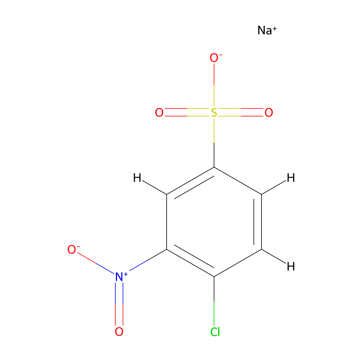 Benzenesulfonic acid, 4-chloro-3-nitro-, sodium salt (1:1) molecular structure, CAS 17691-19-9