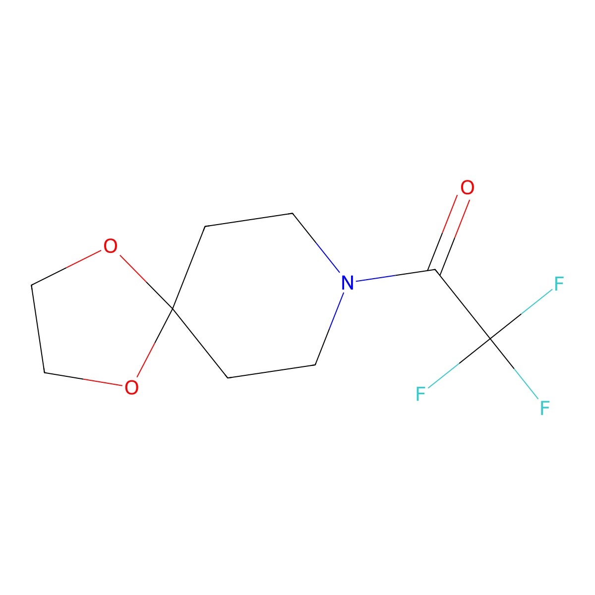 8-Trifluoroacetyl-1,4-dioxa-8-azaspiro[4.5]decane molecular structure, CAS 176910-36-4