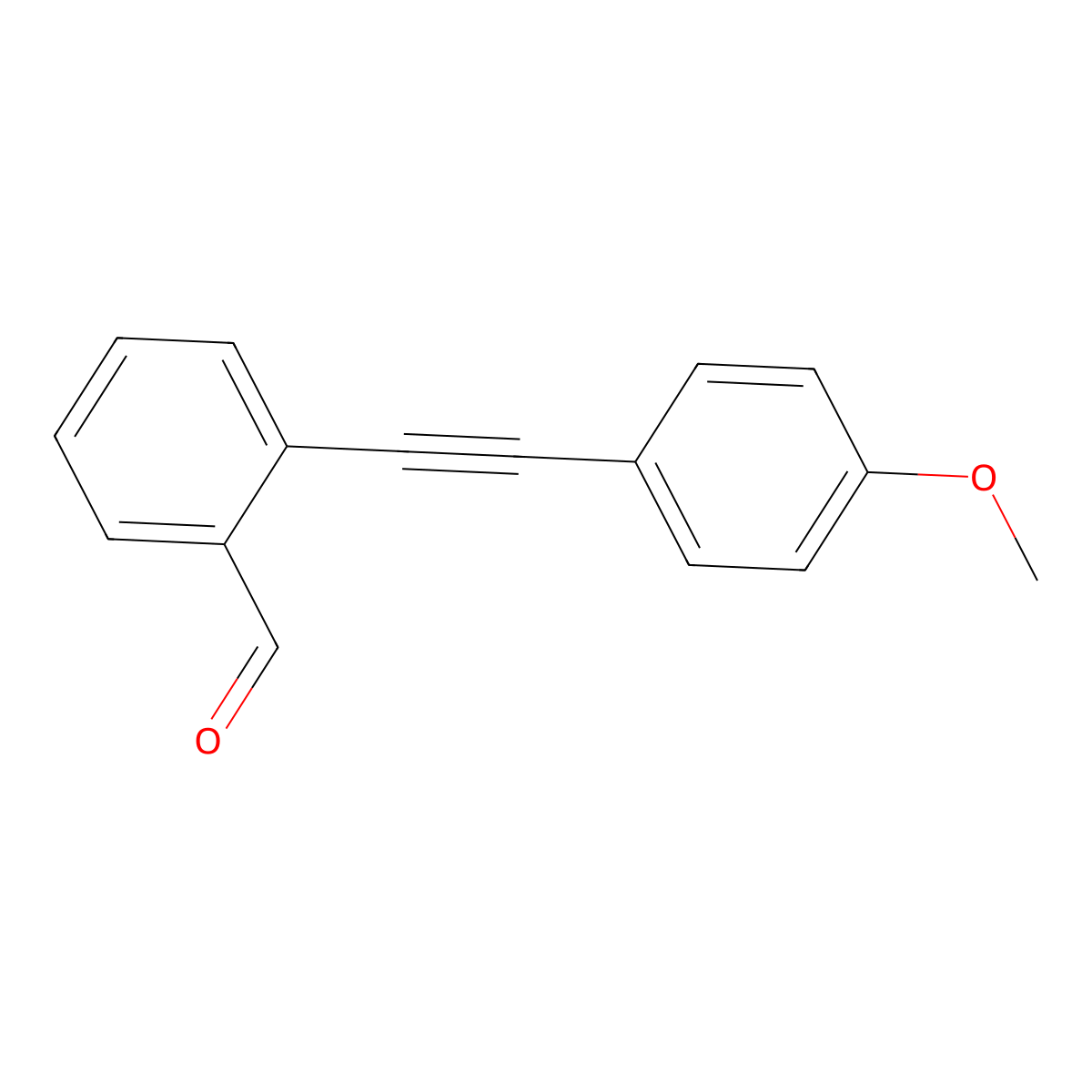 2-((4-Methoxyphenyl)ethynyl)benzaldehyde molecular structure, CAS 176910-67-1