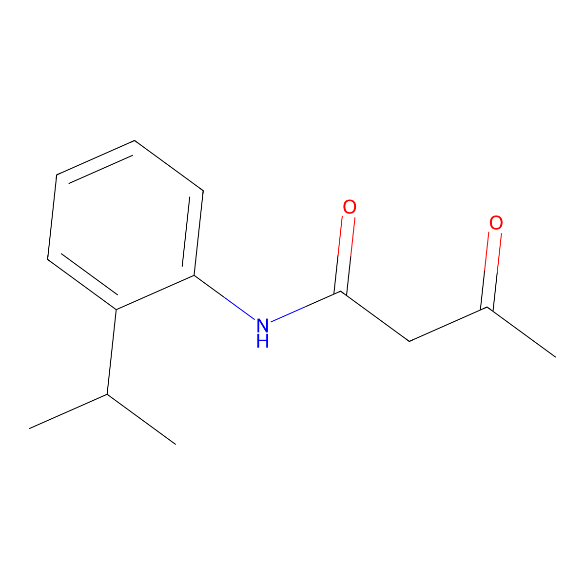 N-(2-isopropylphenyl)-3-oxobutanamide molecular structure, CAS 176912-27-9