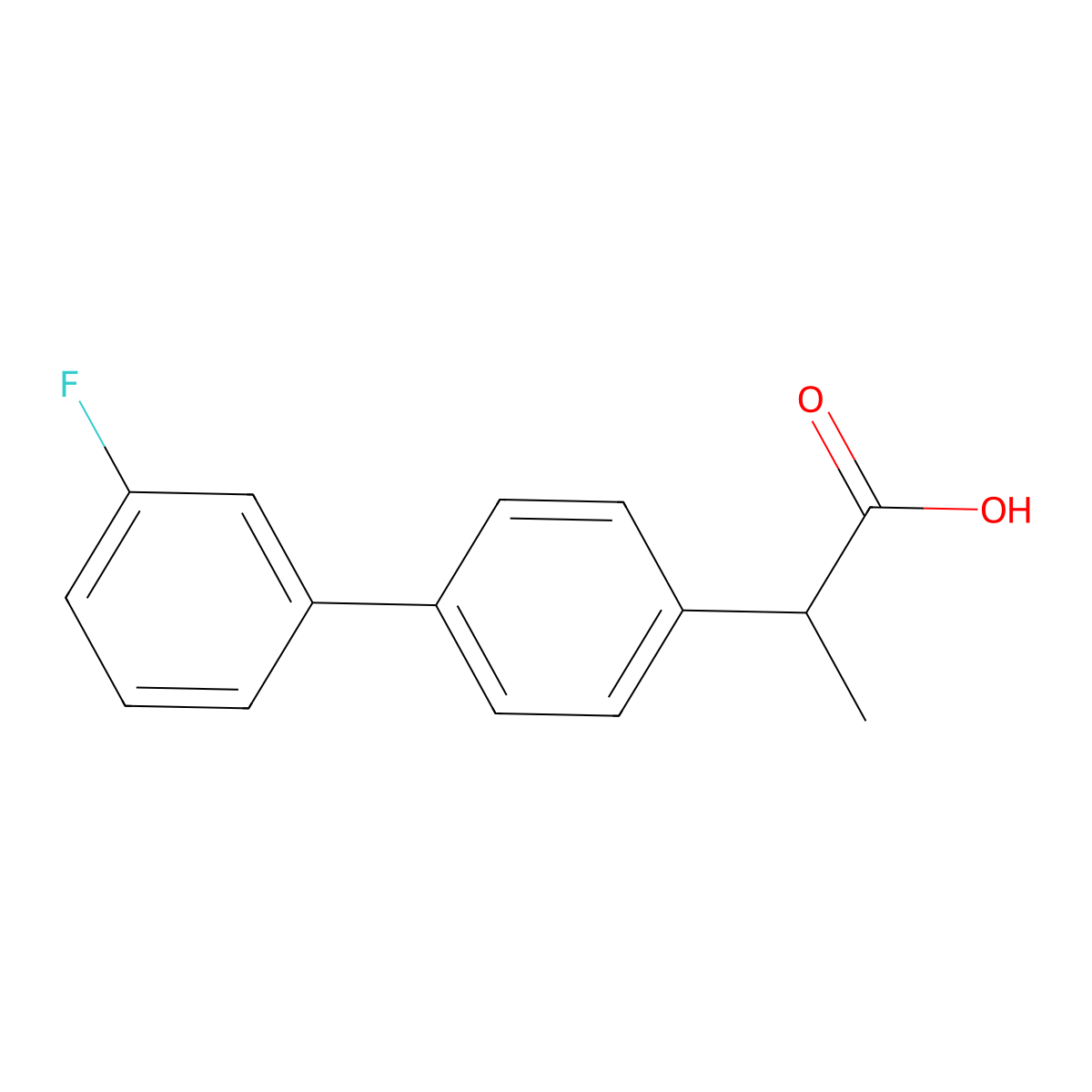 Fluprofen molecular structure, CAS 17692-38-5