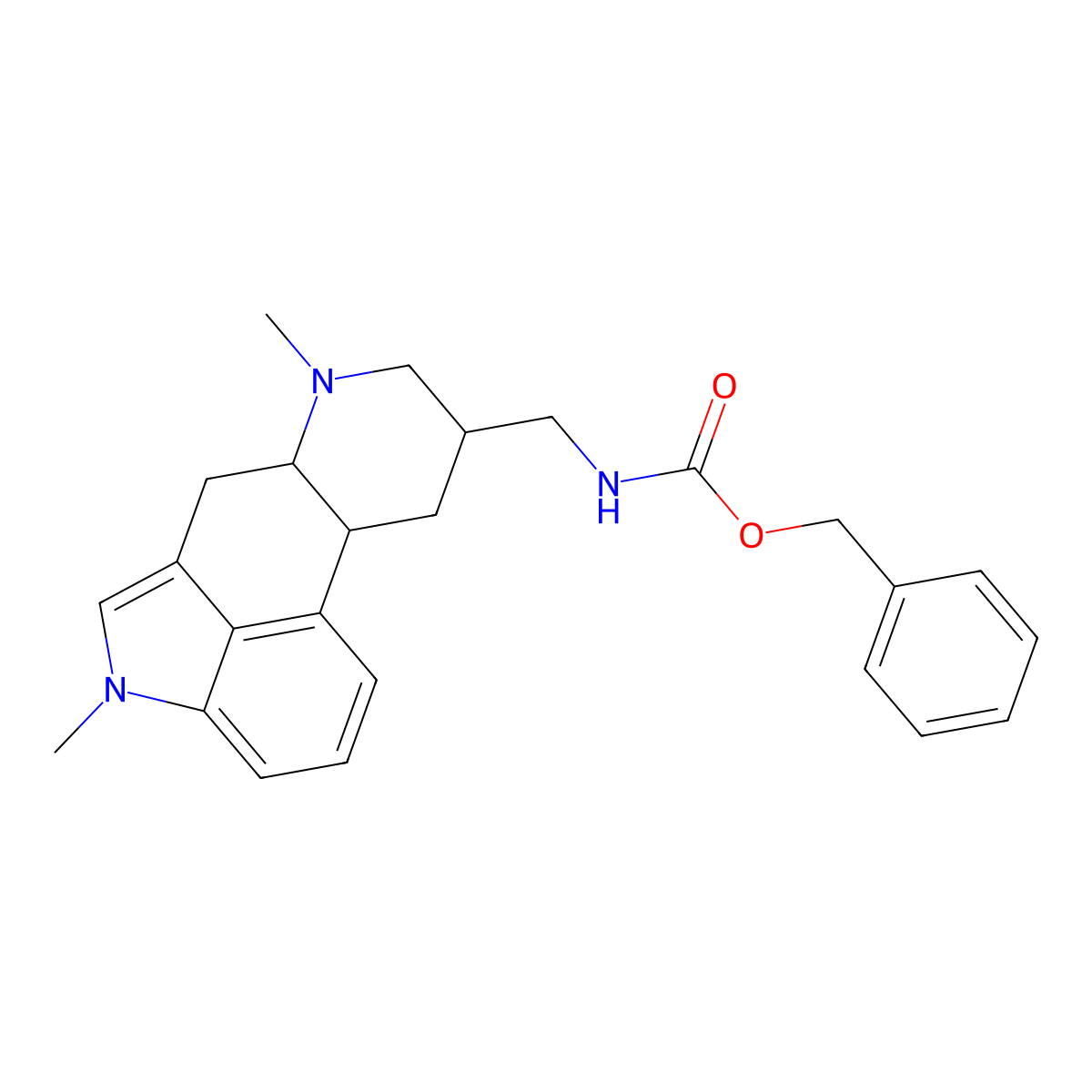 Metergoline molecular structure, CAS 17692-51-2