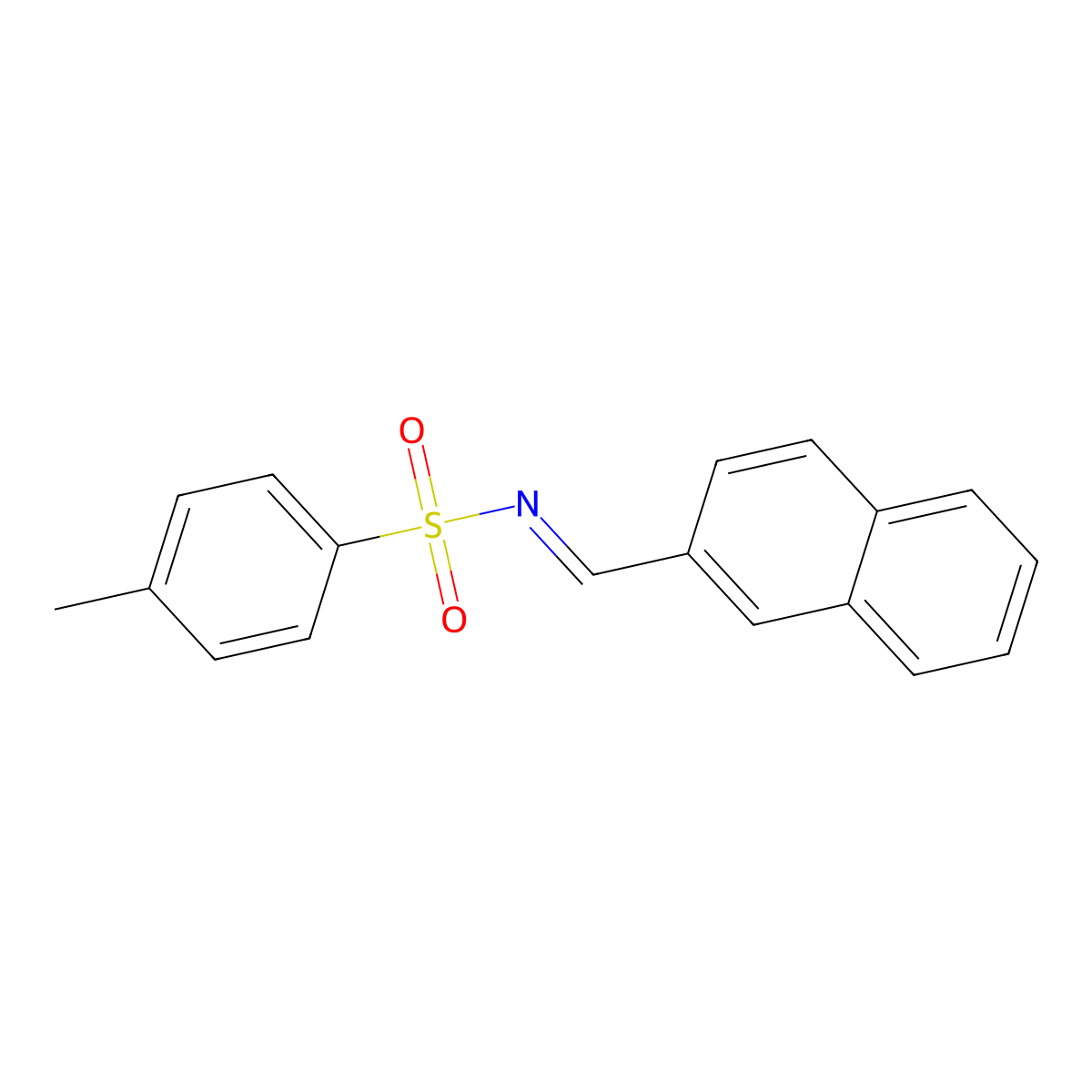 4-Methyl-N-[(naphthalen-2-yl)methylidene]benzene-1-sulfonamide molecular structure, CAS 17692-84-1