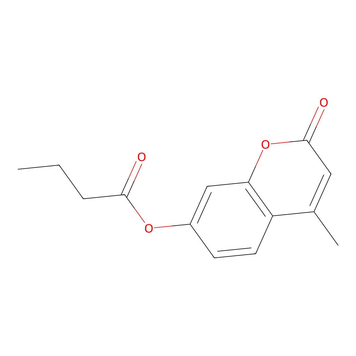 4-Methylumbelliferone butyrate molecular structure, CAS 17695-46-4