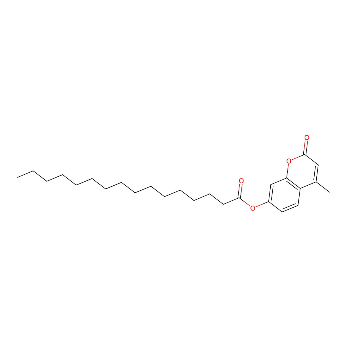 4-Methylumbelliferyl palmitate molecular structure, CAS 17695-48-6