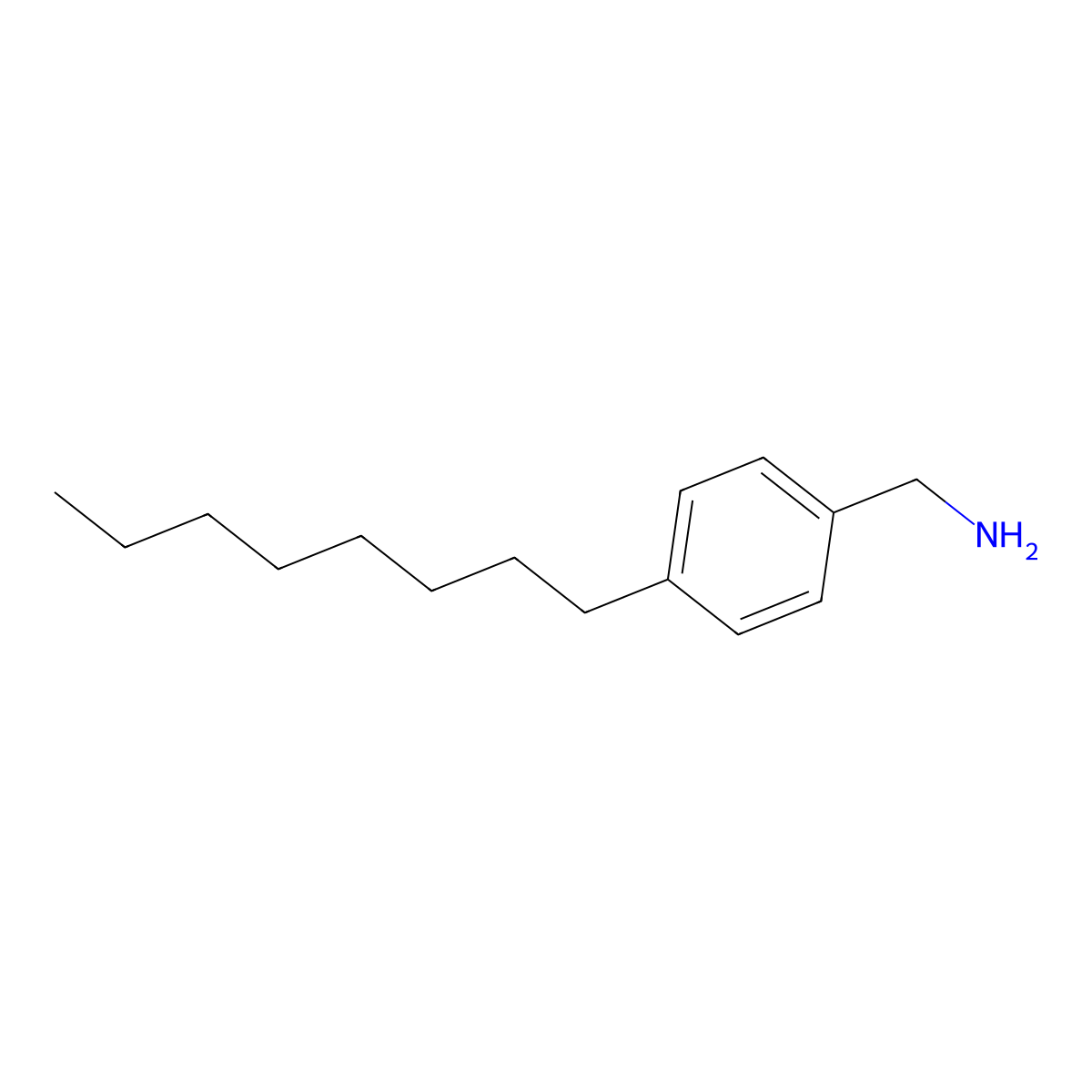 4-Octylbenzylamine molecular structure, CAS 176956-02-8