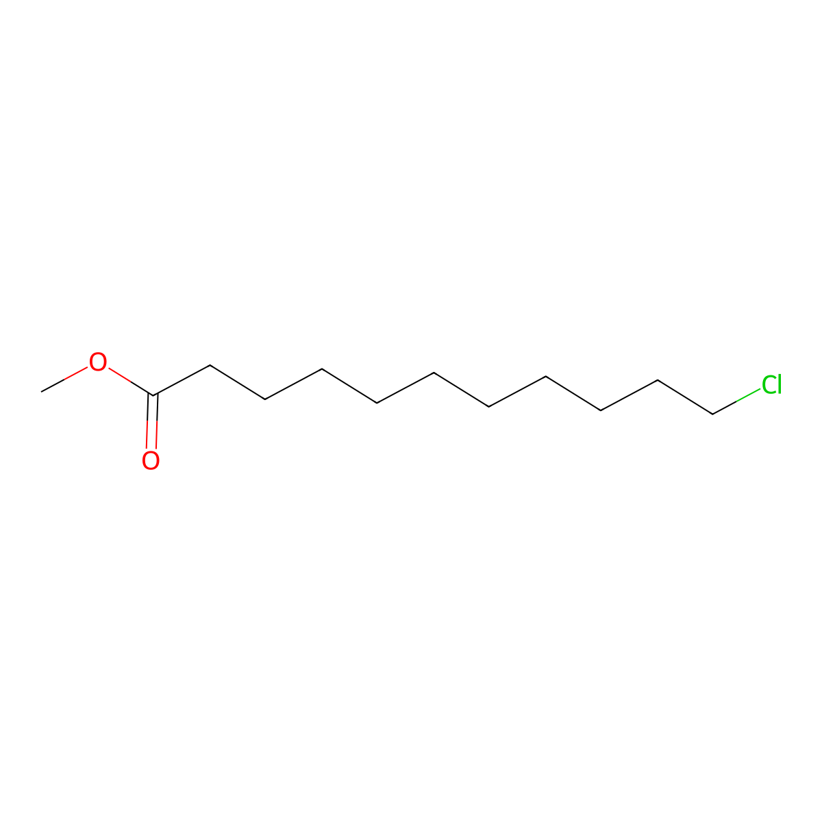 Methyl 11-chloroundecanoate molecular structure, CAS 17696-12-7
