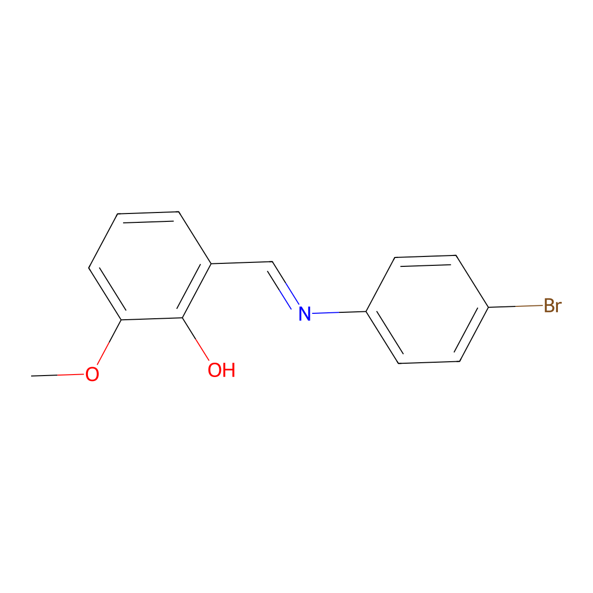 Alpha-(4-bromophenylimino)-6-methoxy-O-cresol molecular structure, CAS 17696-48-9
