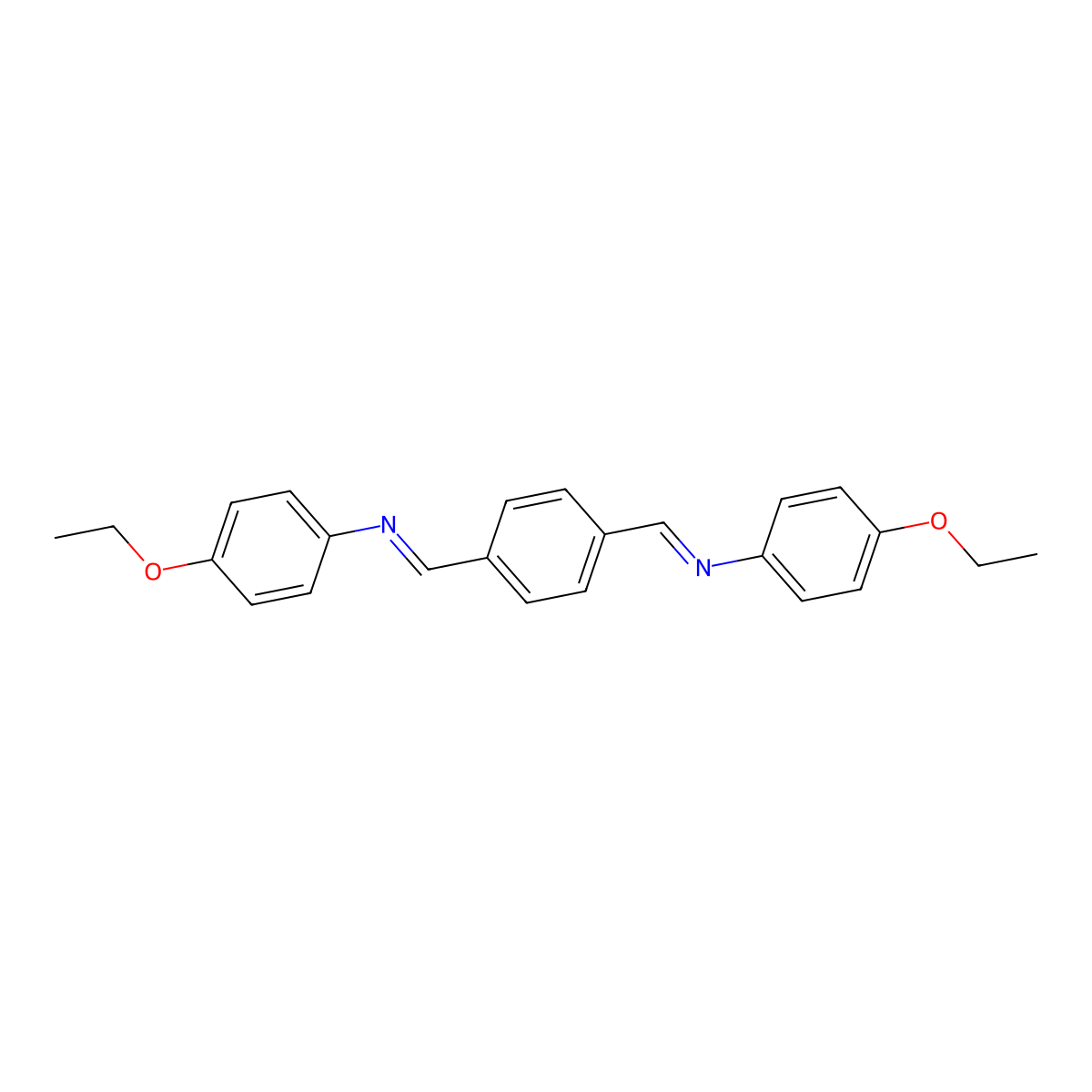 N,N'-(1,4-Phenylenedimethylidyne)DI-P-phenetidine molecular structure, CAS 17696-60-5