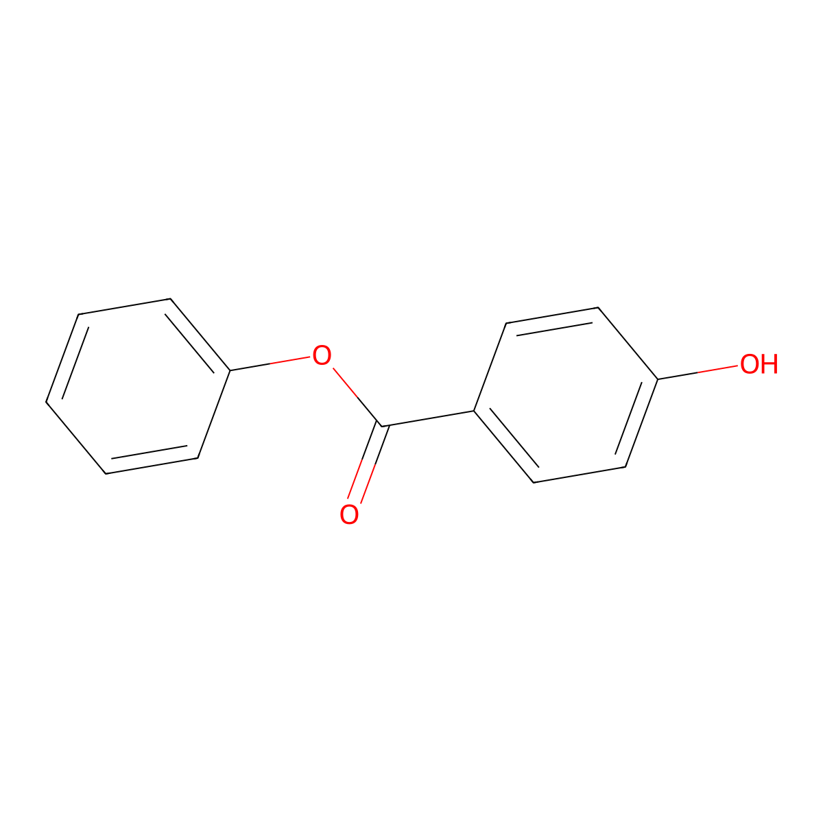 Phenylparaben molecular structure, CAS 17696-62-7