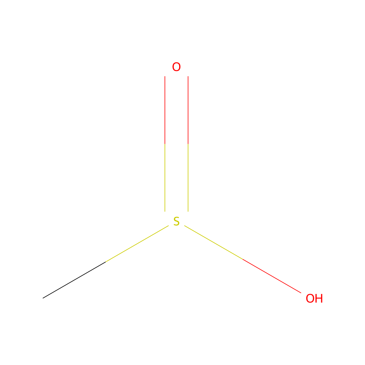 Methanesulfinic acid molecular structure, CAS 17696-73-0