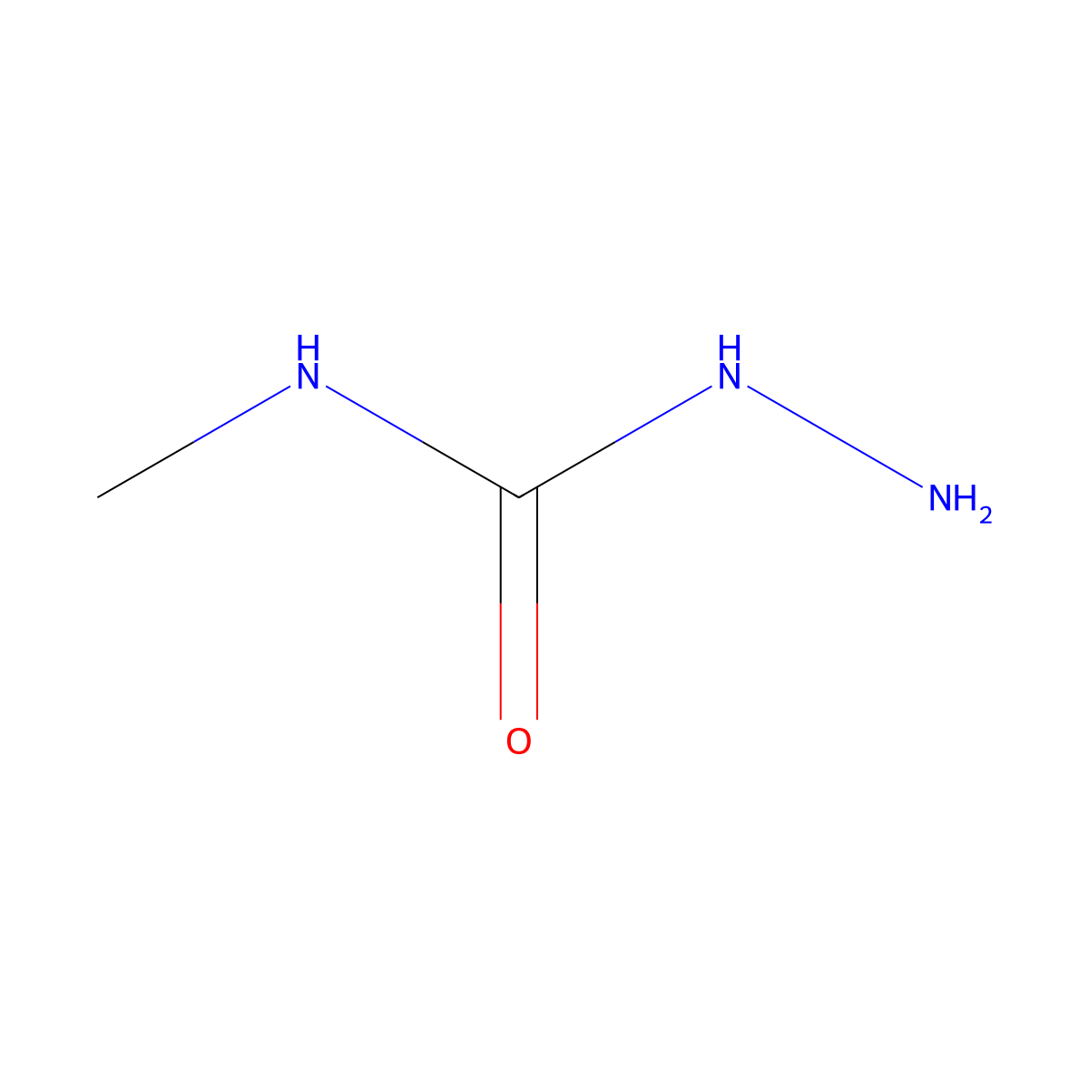 N-Methylhydrazinecarboxamide molecular structure, CAS 17696-95-6