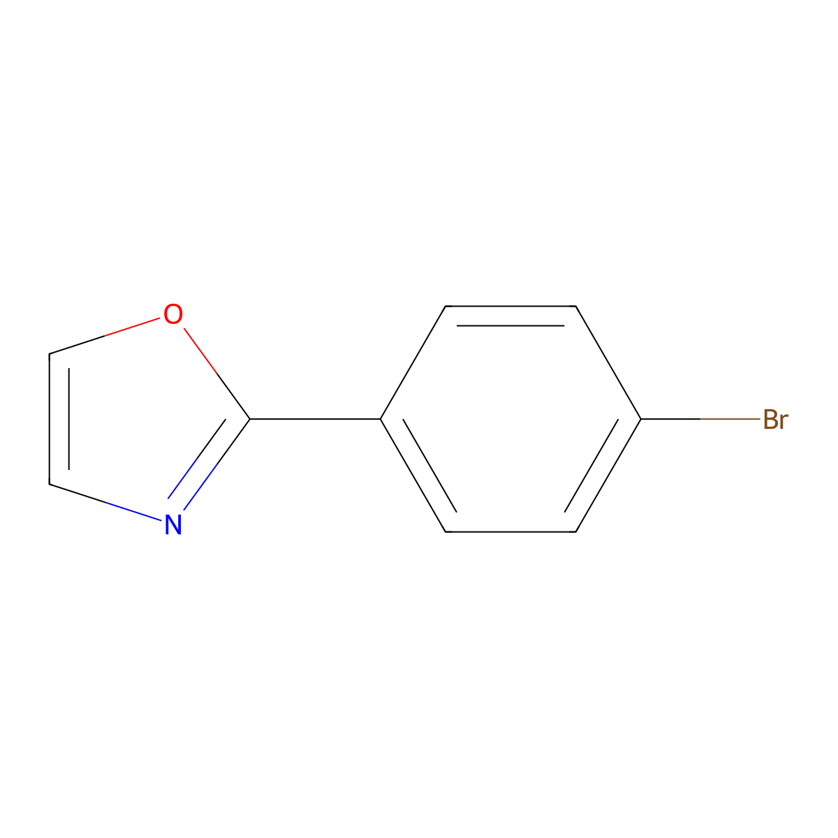 2-(4-Bromophenyl)oxazole molecular structure, CAS 176961-50-5
