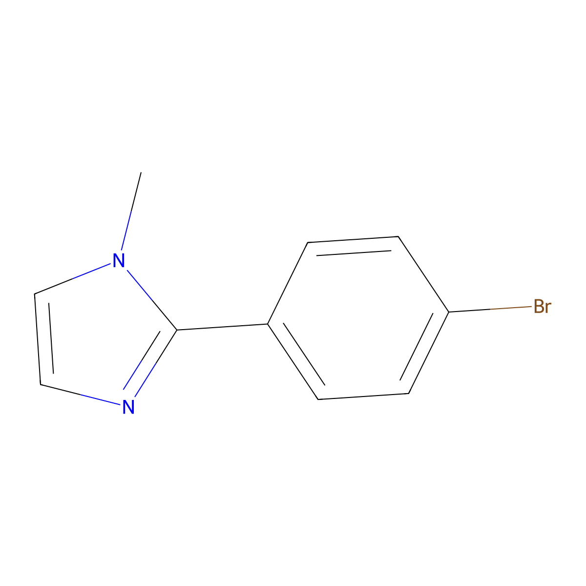 2-(4-Bromophenyl)-1-methyl-1H-imidazole molecular structure, CAS 176961-54-9