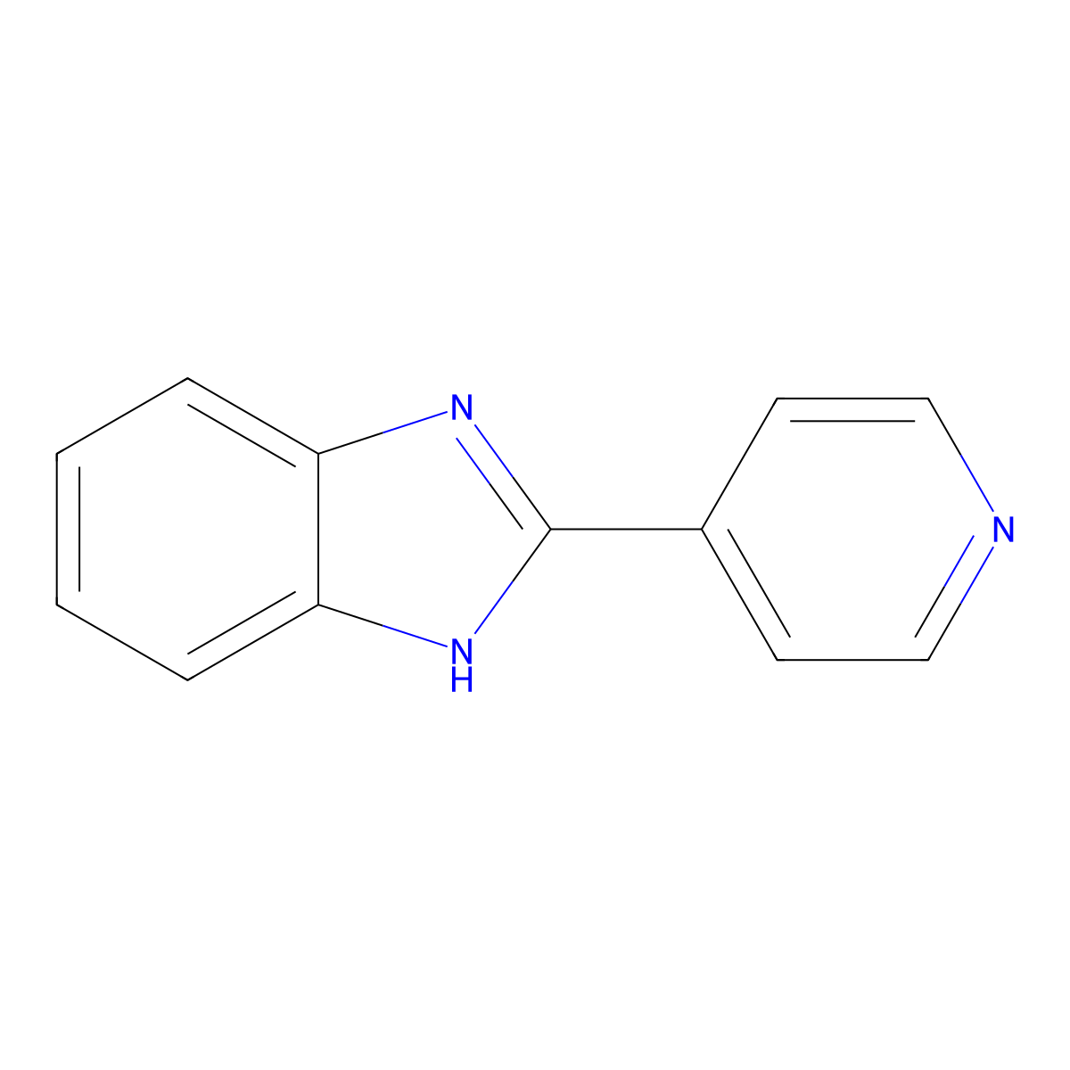 2-(pyridin-4-yl)-1H-1,3-benzodiazole molecular structure, CAS 176964-61-7