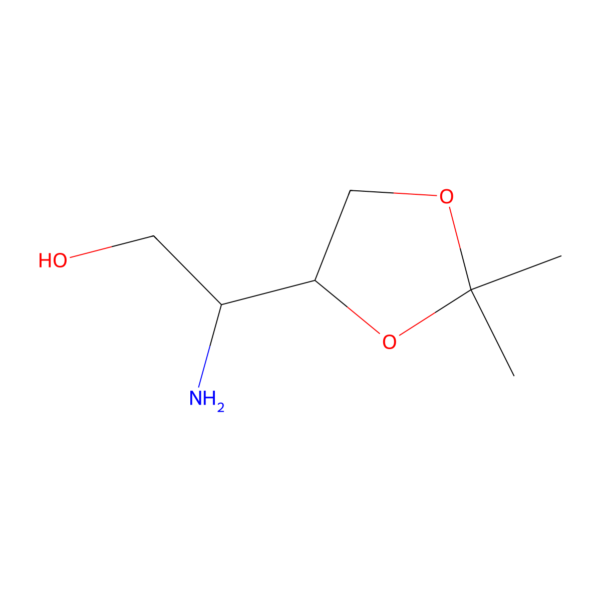 Rac-(2r)-2-amino-2-[(4s)-2,2-dimethyl-1,3-dioxolan-4-yl]ethan-1-ol molecular structure, CAS 176967-01-4