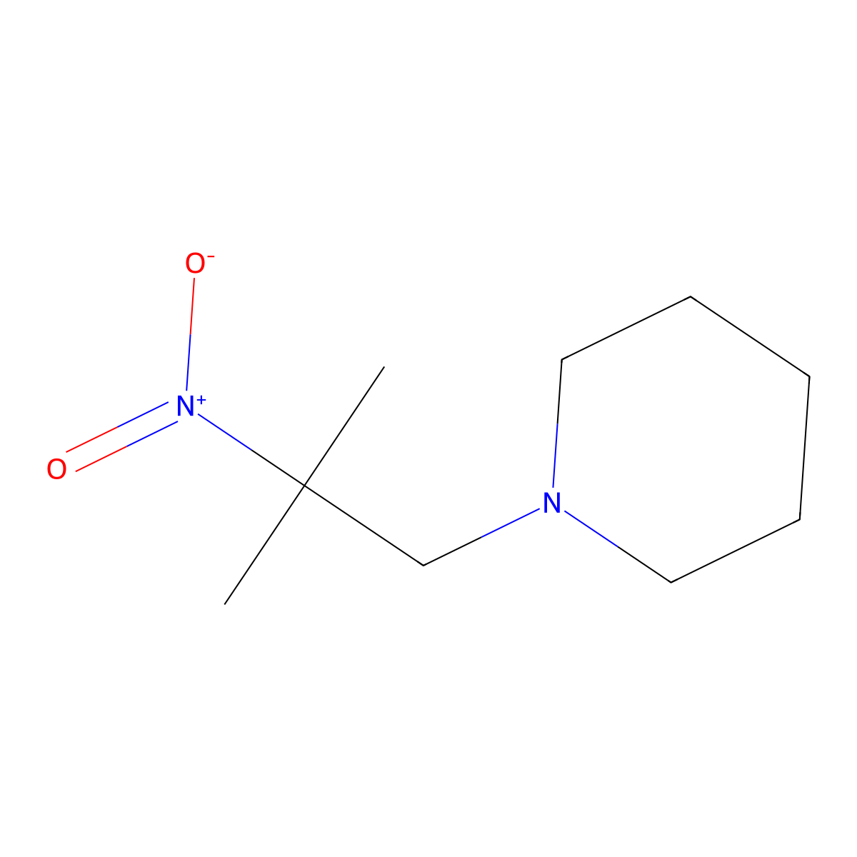 N-(2-Nitroisobutyl)piperidine molecular structure, CAS 17697-46-0