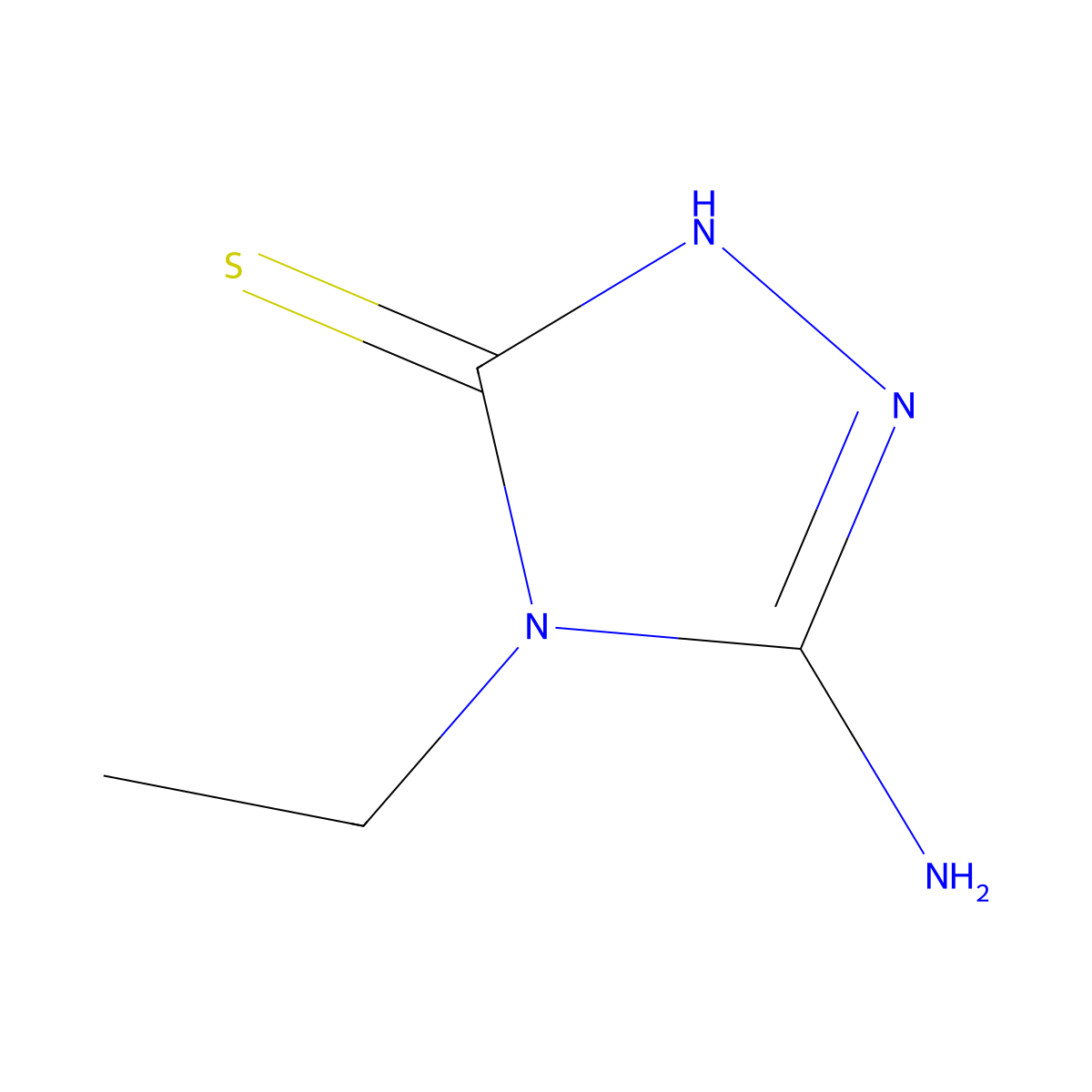 5-amino-4-ethyl-4H-1,2,4-triazole-3-thiol molecular structure, CAS 17697-93-7