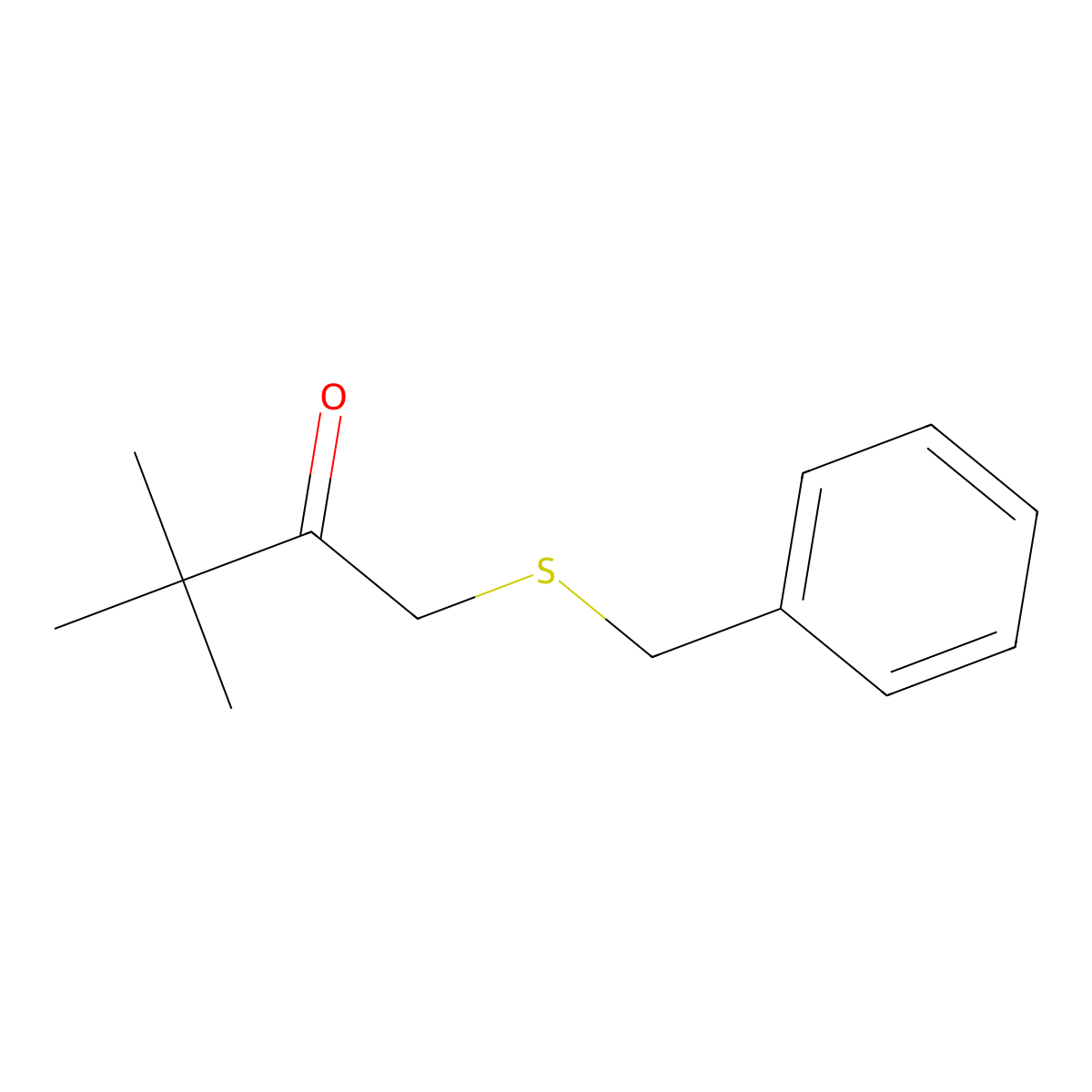 1-(Benzylthio)-3,3-dimethylbutan-2-one molecular structure, CAS 17697-99-3