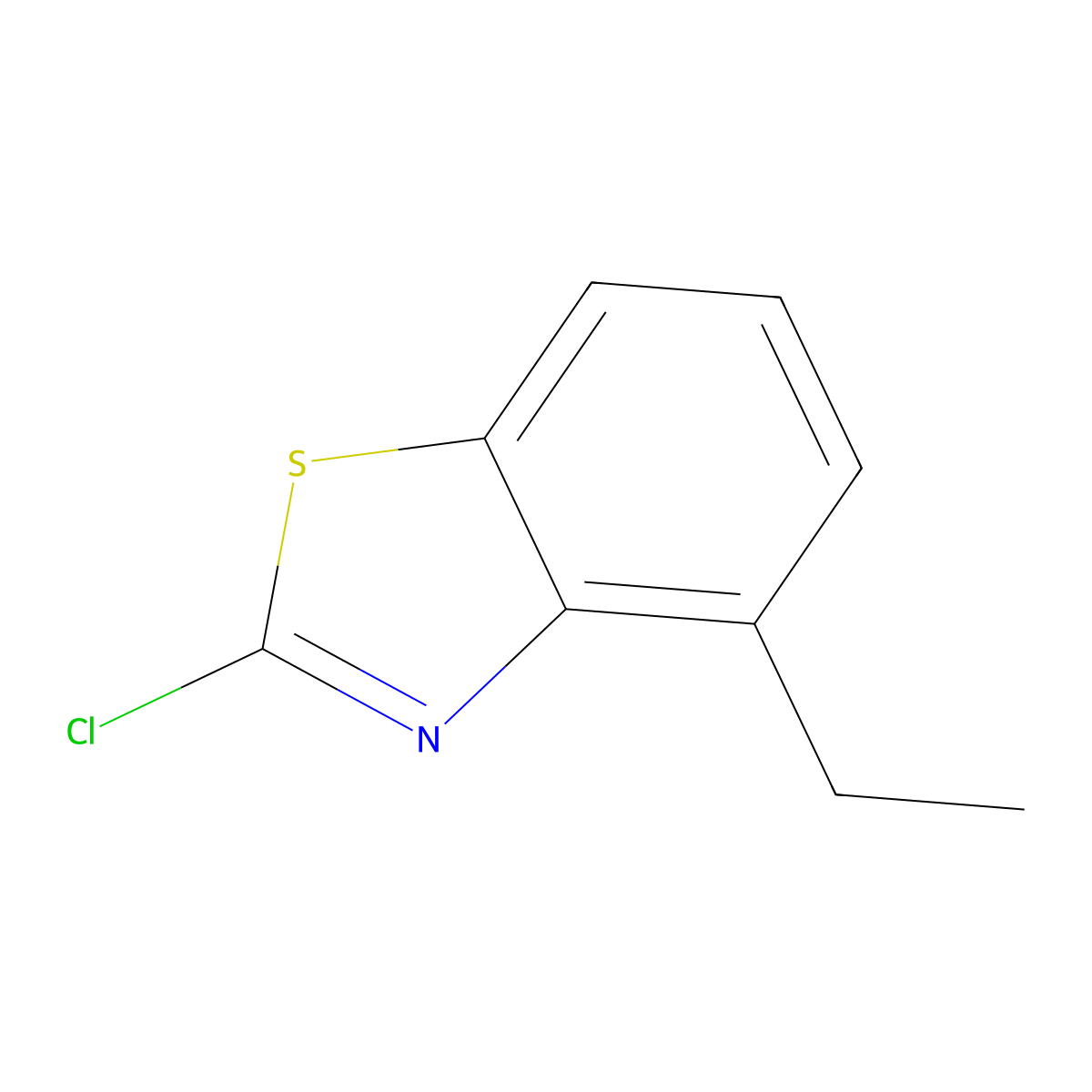 2-Chloro-4-ethyl-1,3-benzothiazole molecular structure, CAS 176976-44-6