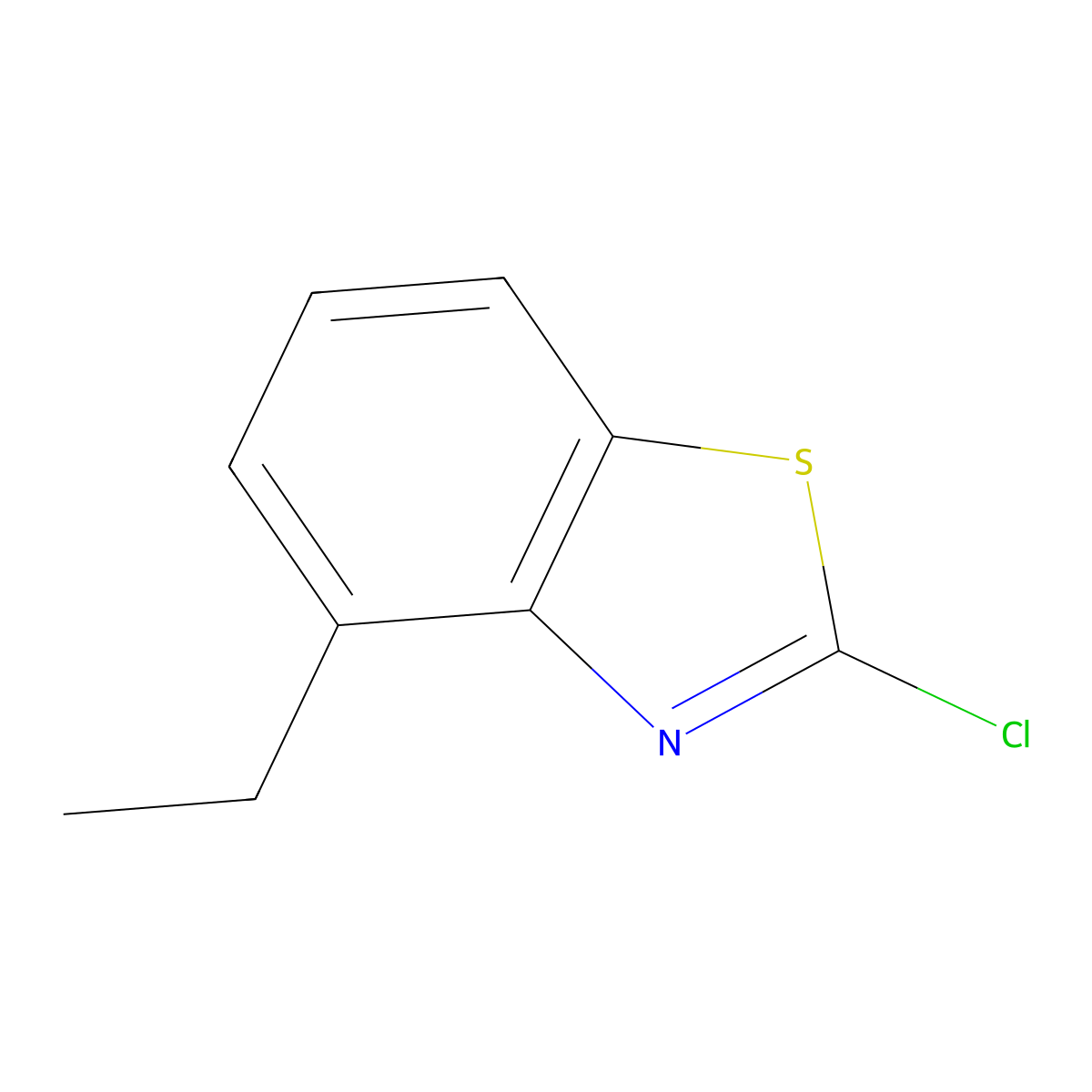 2-Chloro-4-ethyl-1,3-benzothiazole molecular structure, CAS 176976-44-6