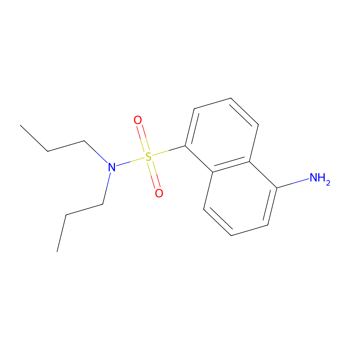 5-amino-N,N-dipropylnaphthalene-1-sulfonamide molecular structure, CAS 176976-73-1
