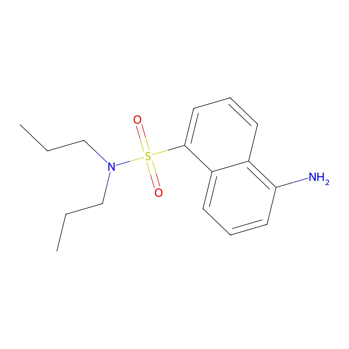 5-amino-N,N-dipropylnaphthalene-1-sulfonamide molecular structure, CAS 176976-73-1