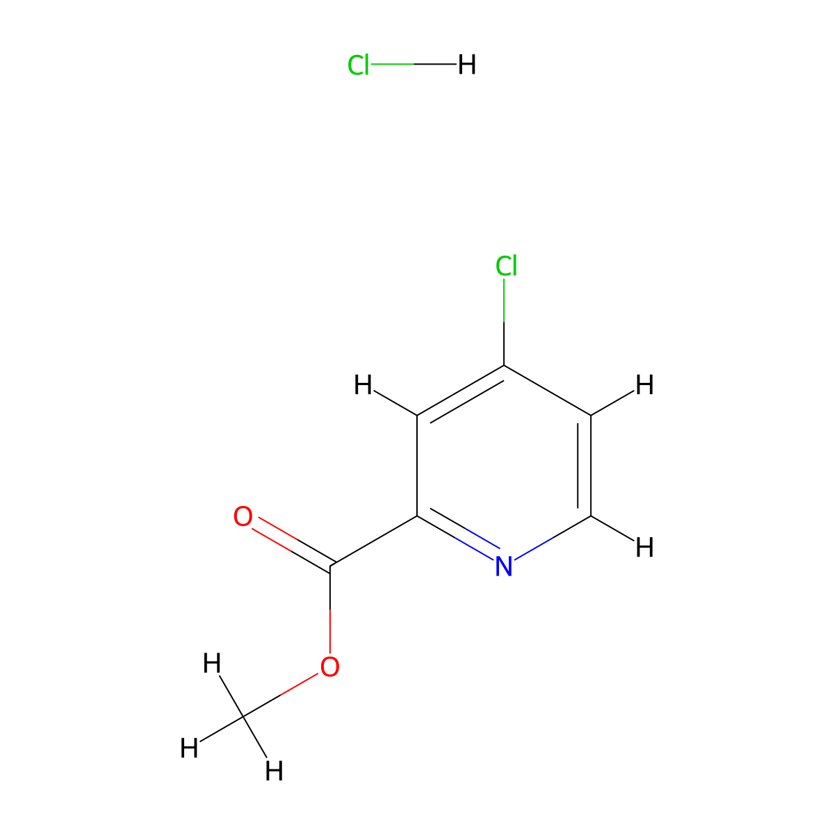 Methyl 4-chloropyridine-2-carboxylate--hydrogen chloride (1/1) molecular structure, CAS 176977-85-8