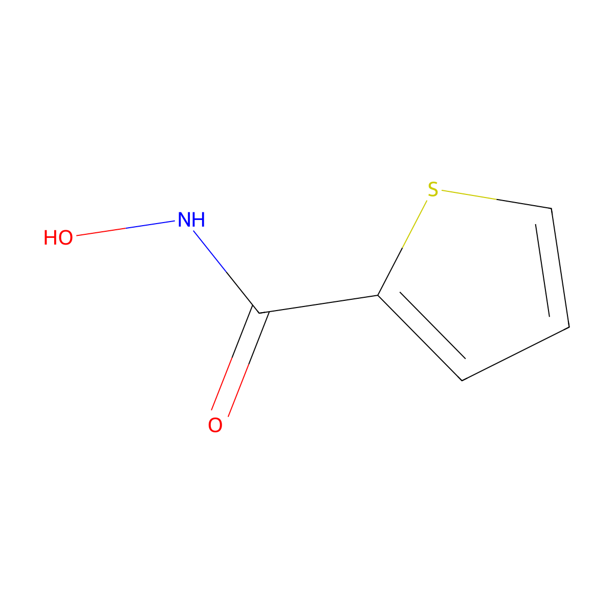 N-hydroxythiophene-2-carboxamide molecular structure, CAS 17698-15-6