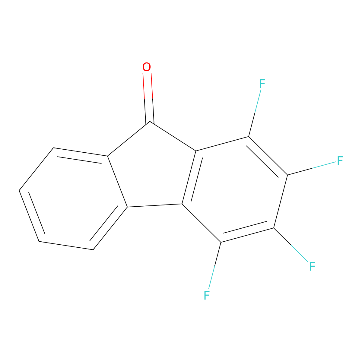1,2,3,4-Tetrafluoro-fluoren-9-one molecular structure, CAS 17698-86-1